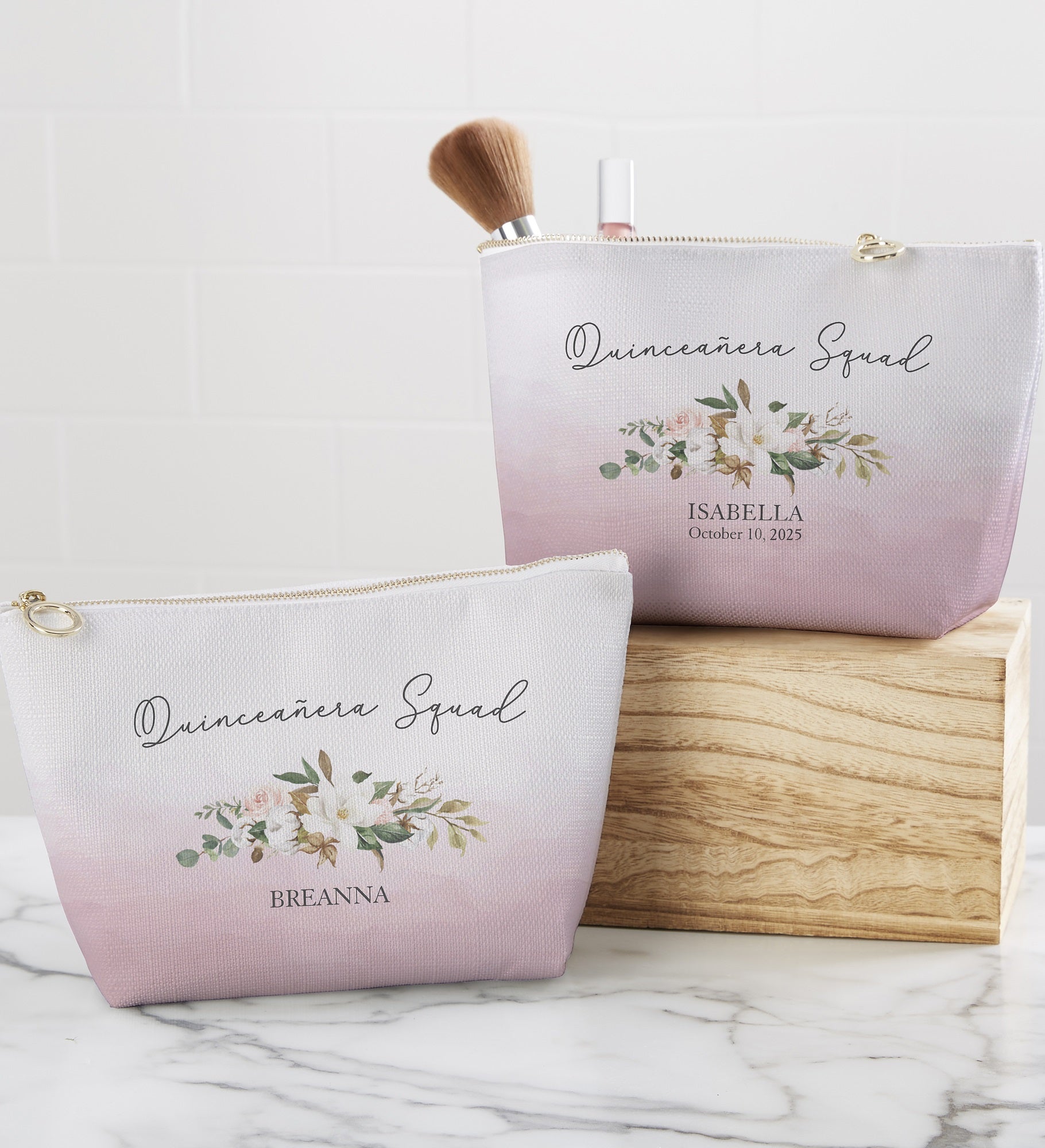 Quinceañera Personalized Makeup Bag