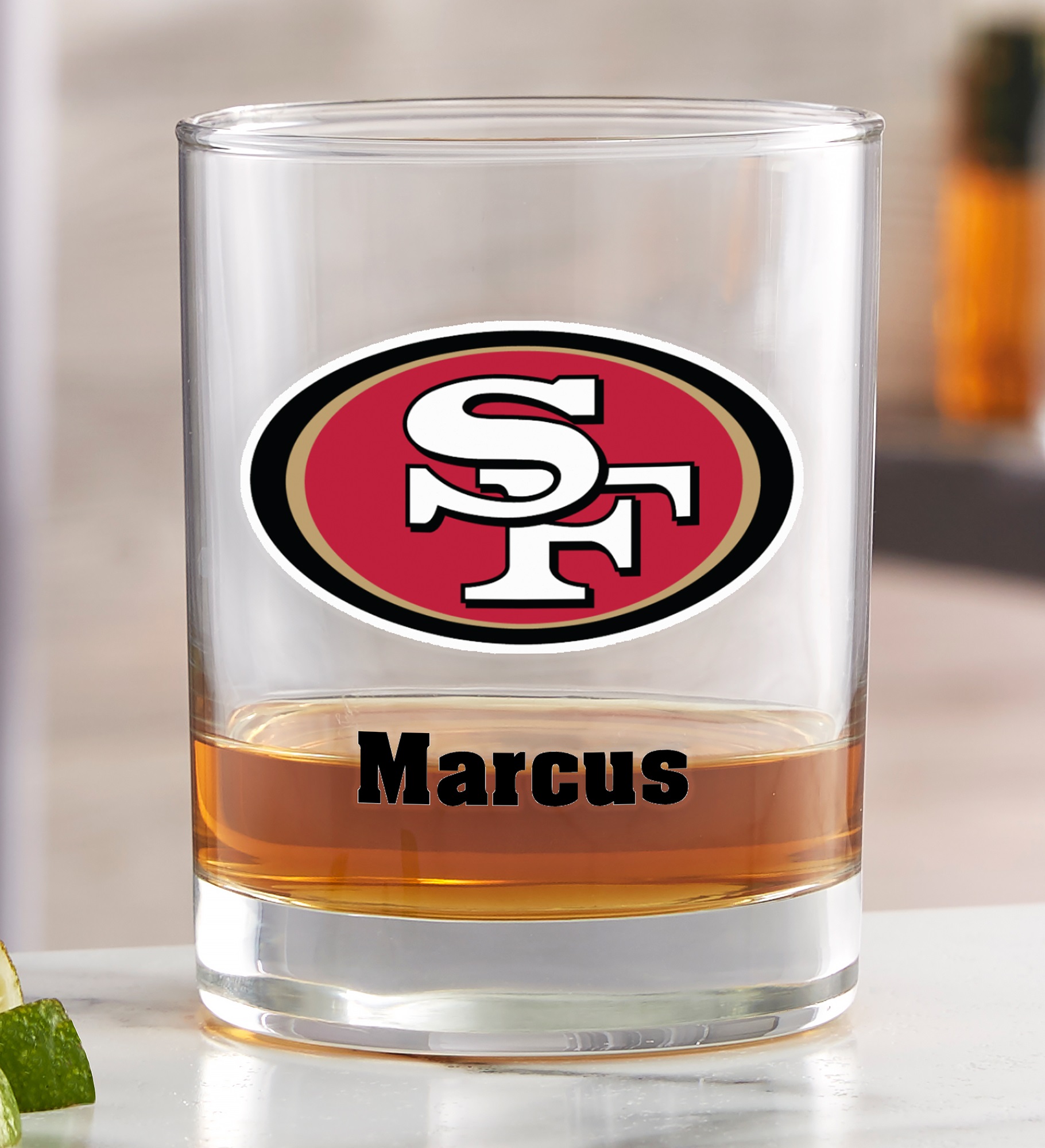 NFL San Francisco 49ers Printed Whiskey Glasses