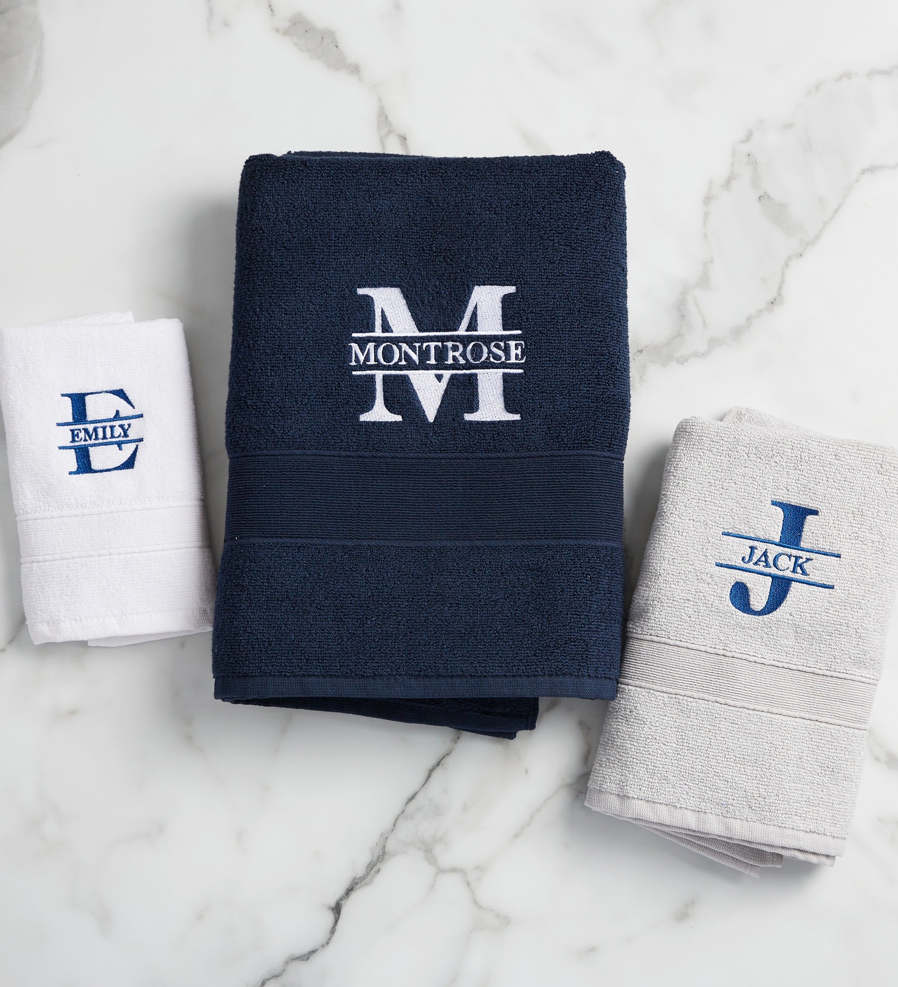 Lavish Last Name Embroidered Luxury Cotton Bath Towel Collection