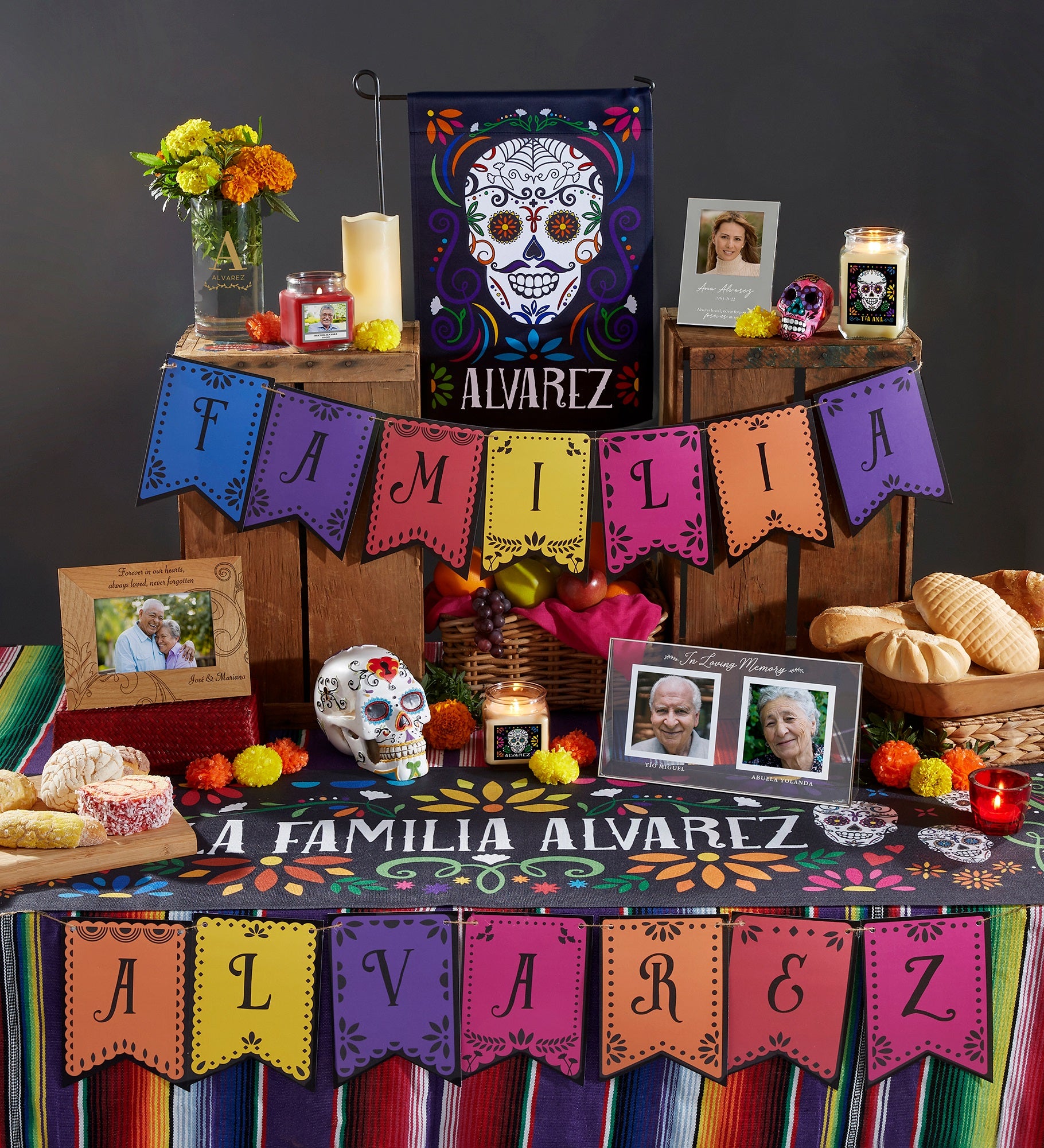Day of the Dead Personalized Table Runner