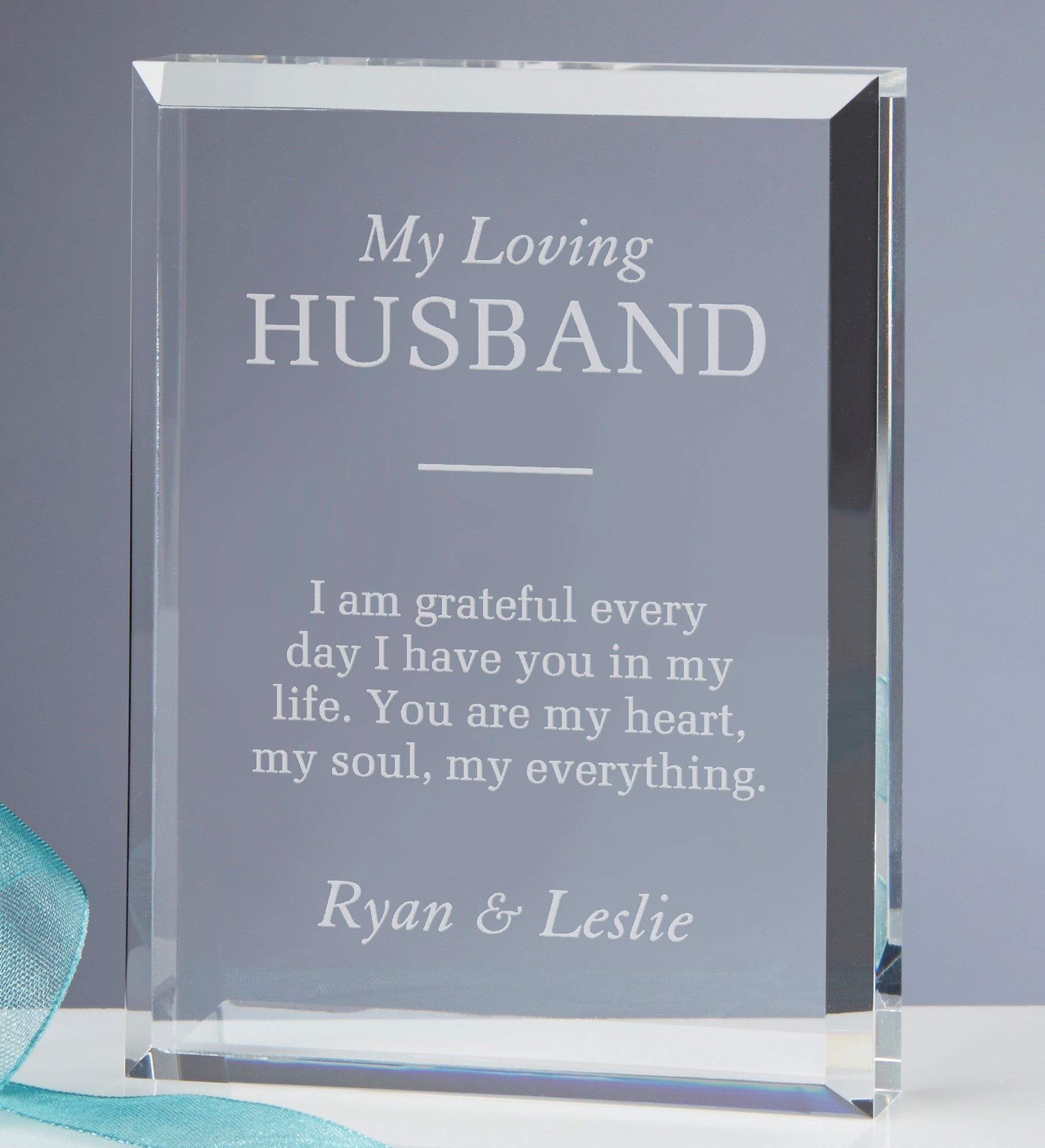 To My Husband Engraved Keepsake
