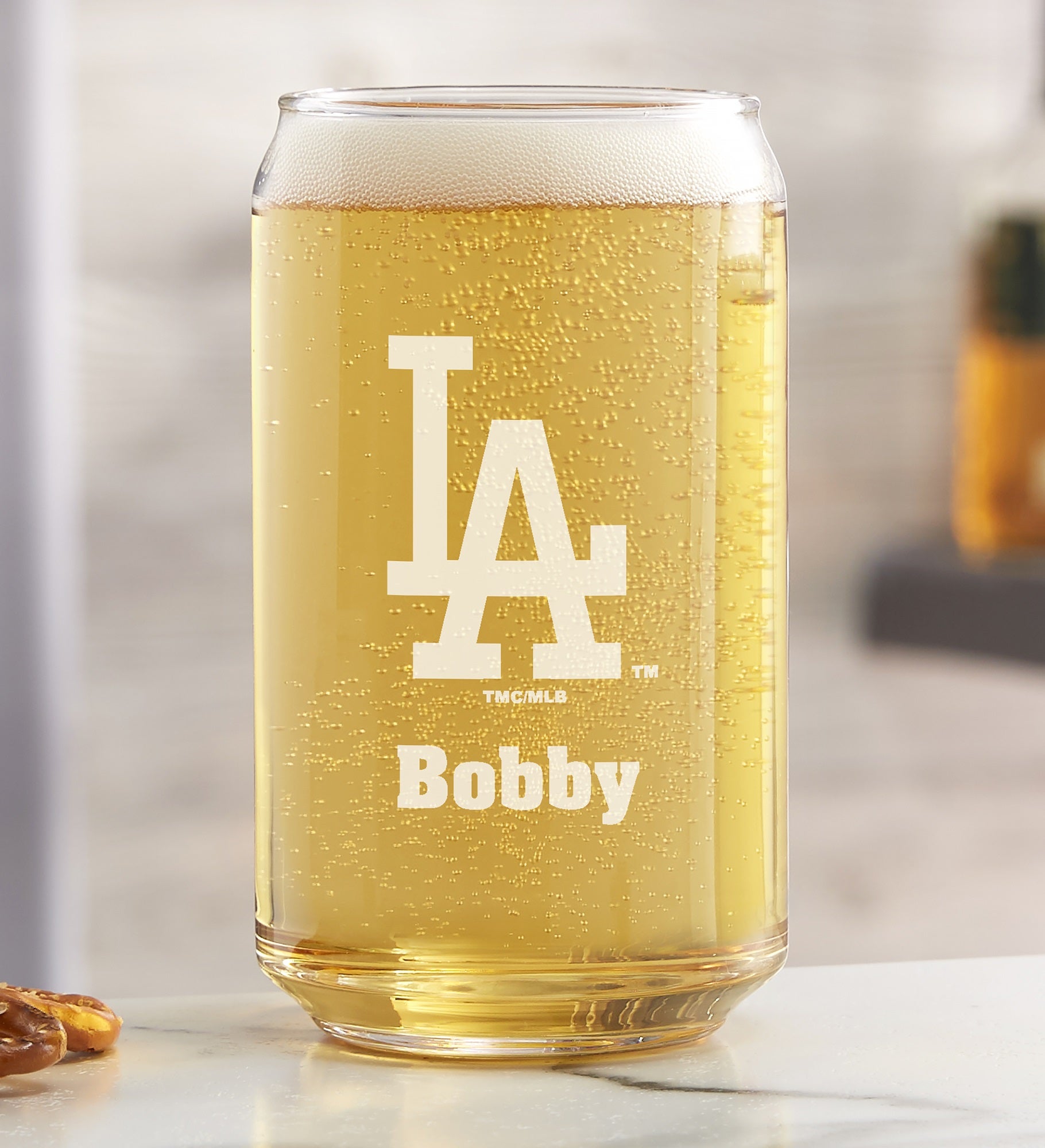 MLB Los Angeles Dodgers Personalized Beer Glass