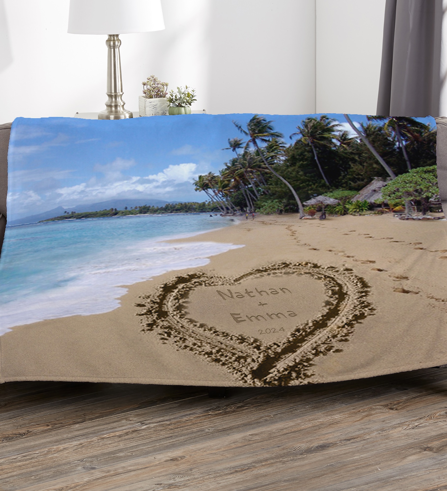 Our Paradise Island Personalized Blanket