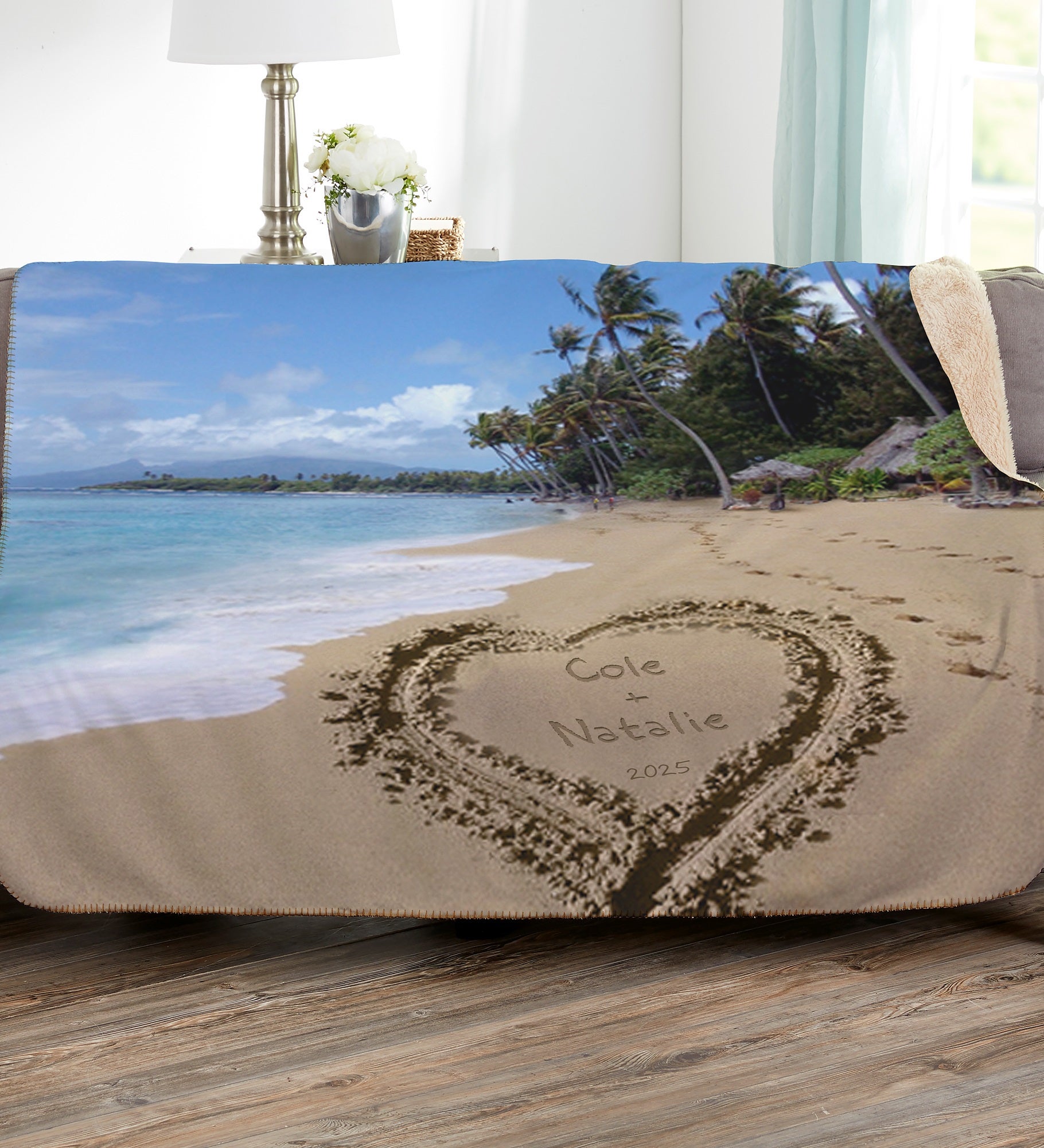 Our Paradise Island Personalized Blanket