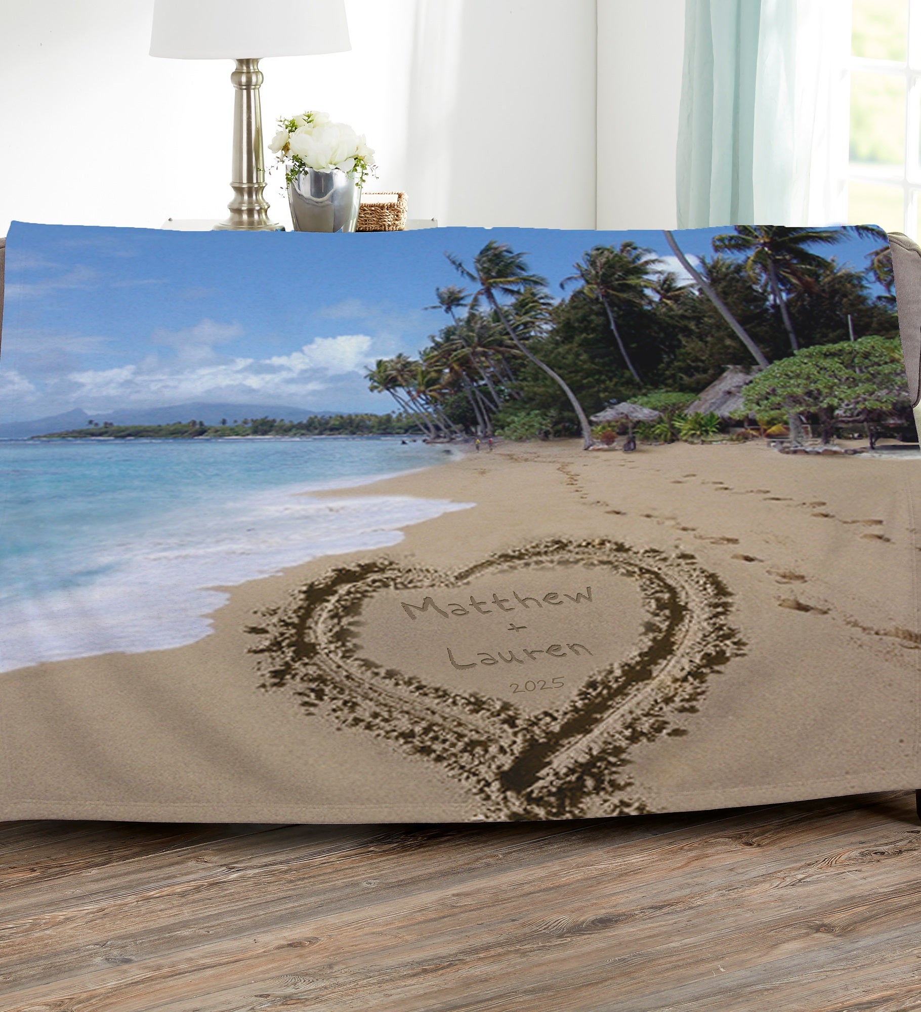 Our Paradise Island Personalized Blanket
