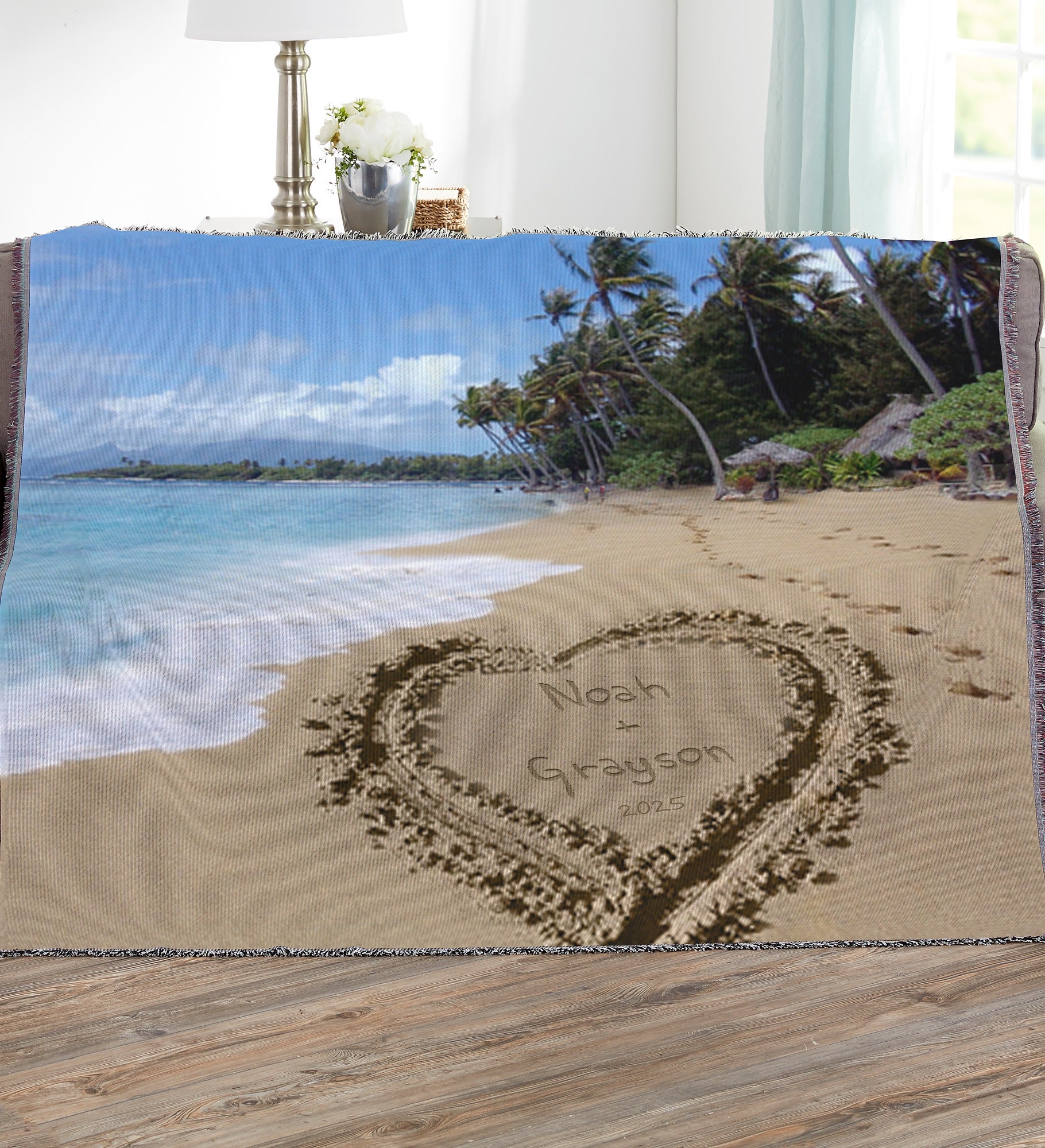 Our Paradise Island Personalized Blanket