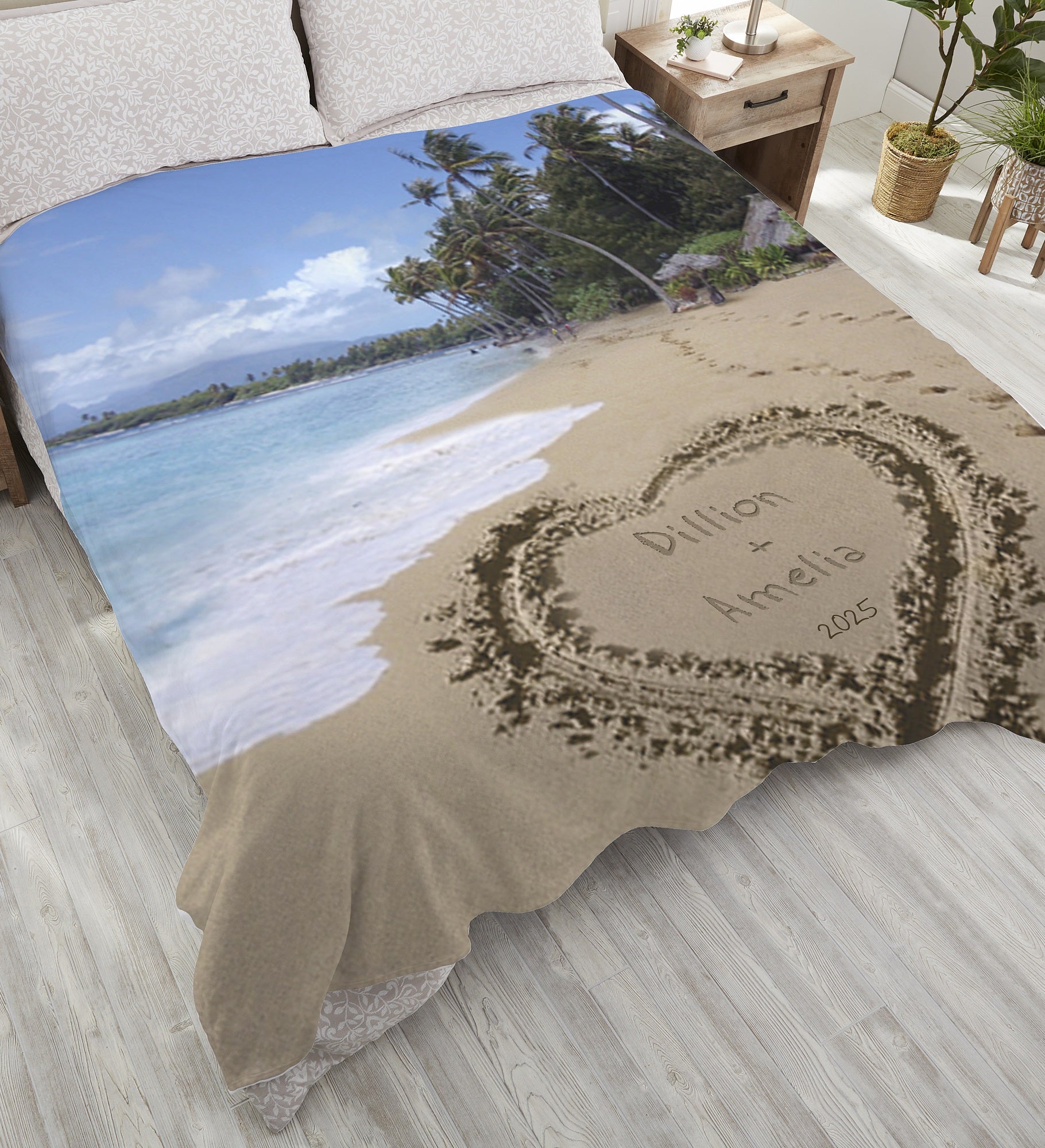 Our Paradise Island Personalized Blanket