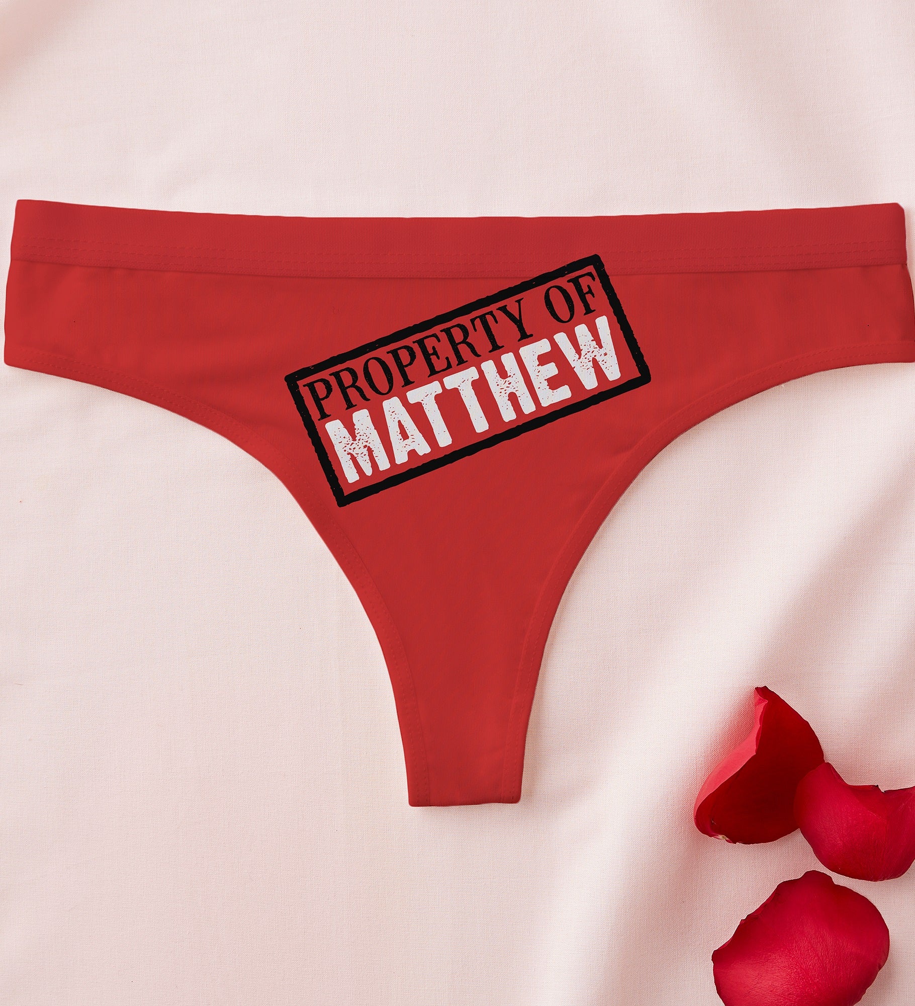 Sealed With A Kiss Personalized Thong