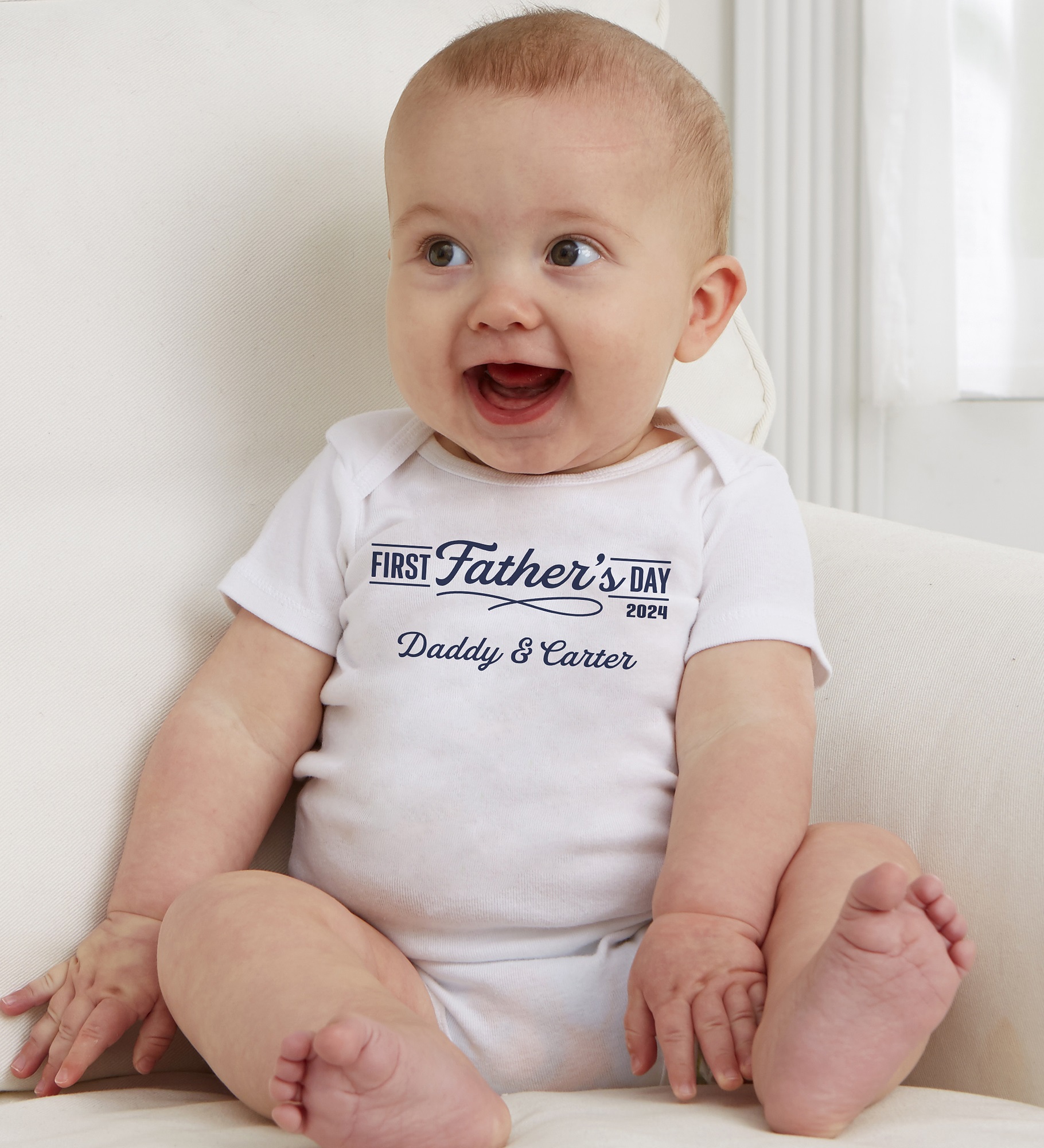 Daddy's First Father's Day Personalized Baby Clothing