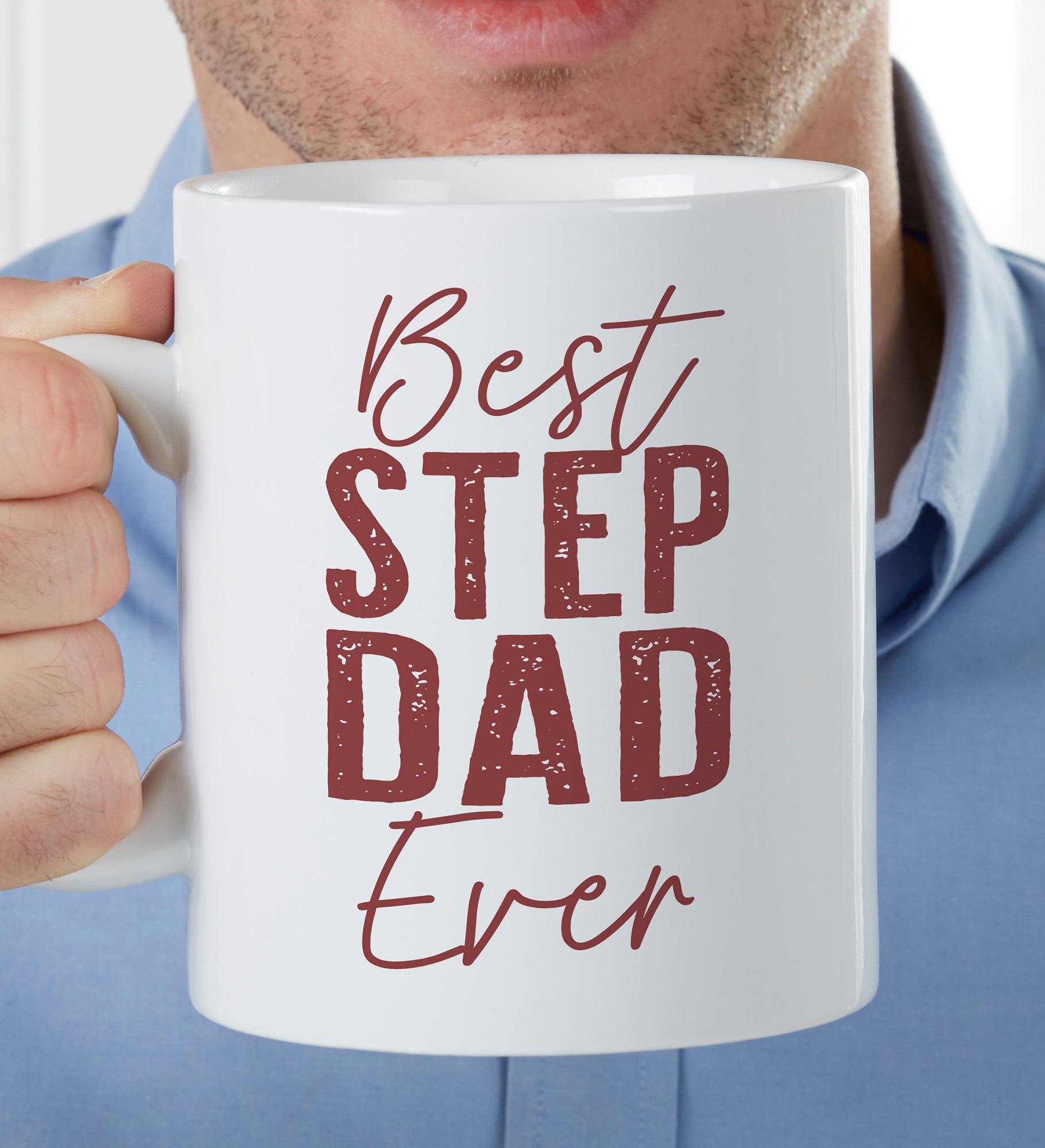 Best Step Dad Personalized Photo 30 oz. Oversized Coffee Mug