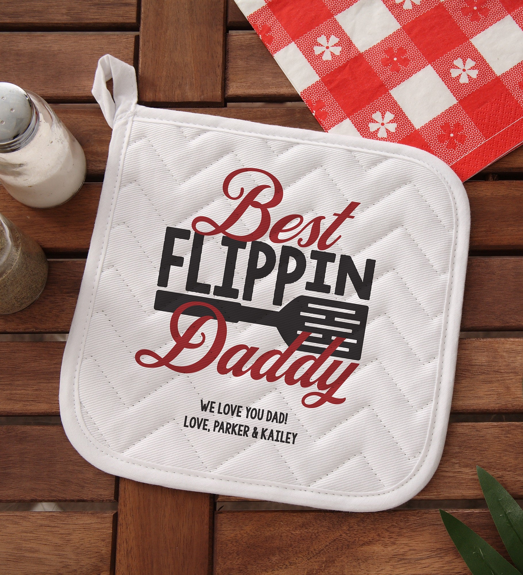 Best Flippin Dad Personalized Apron & Potholder