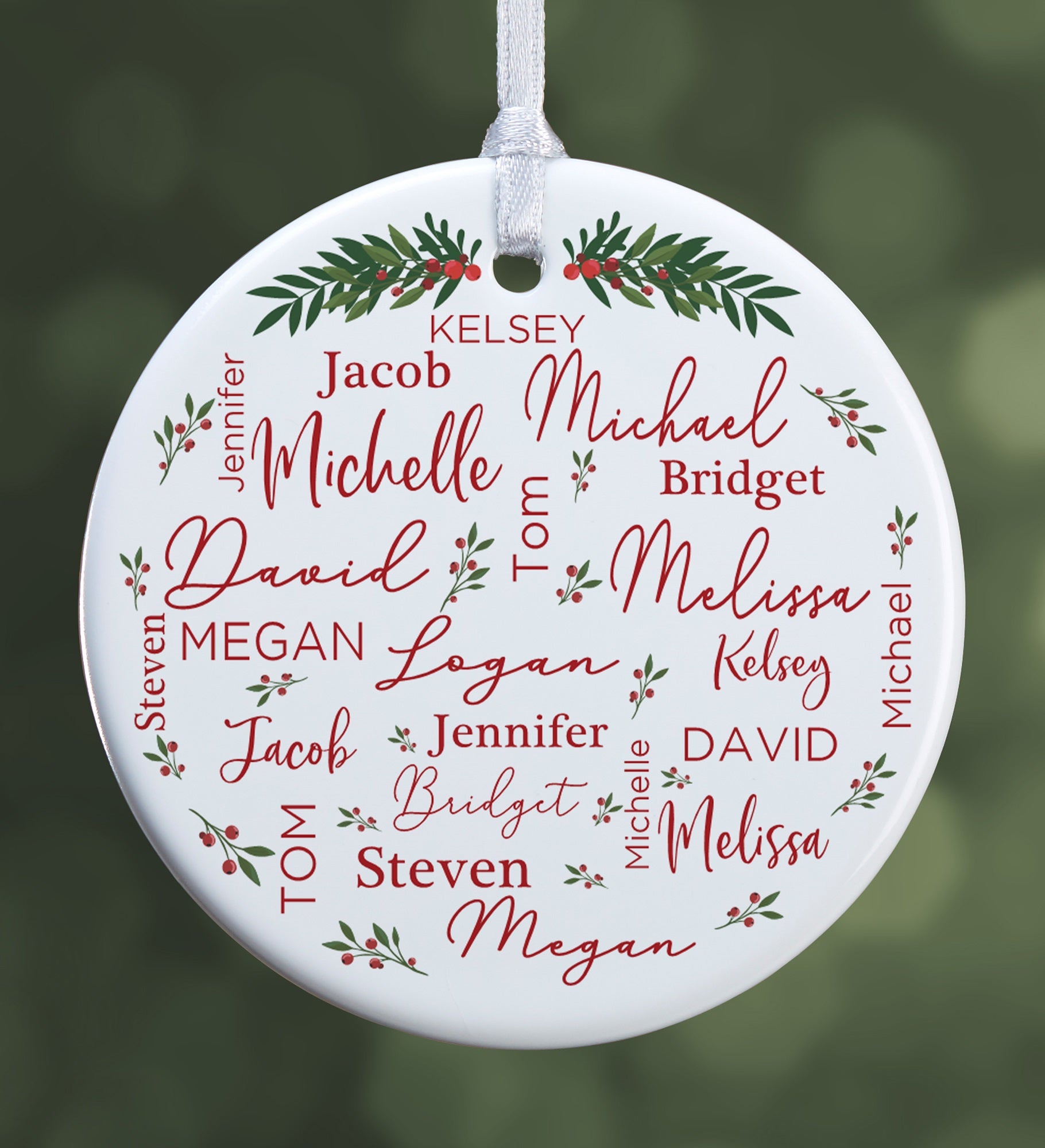 Merry Family Personalized Ornament