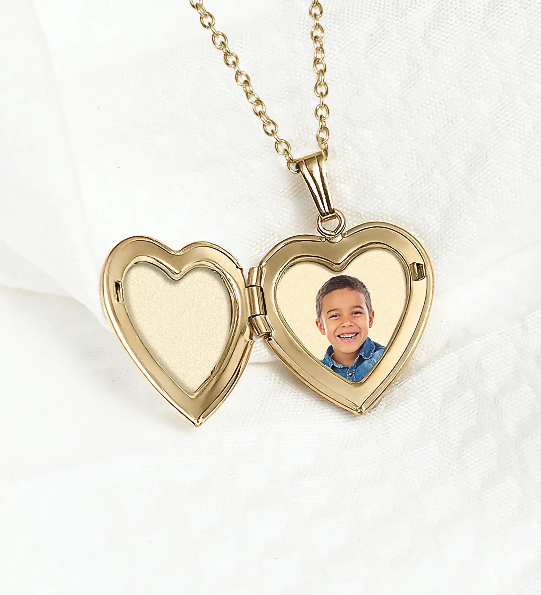 Engraved Photo Heart Locket