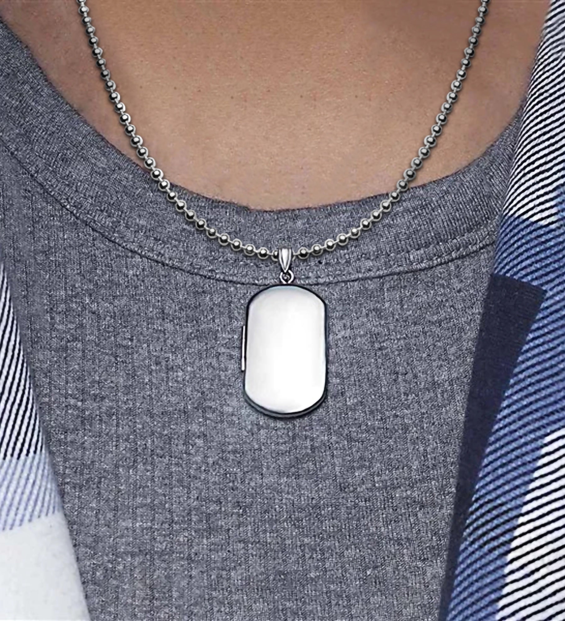 Engraved Photo Dog Tag Locket