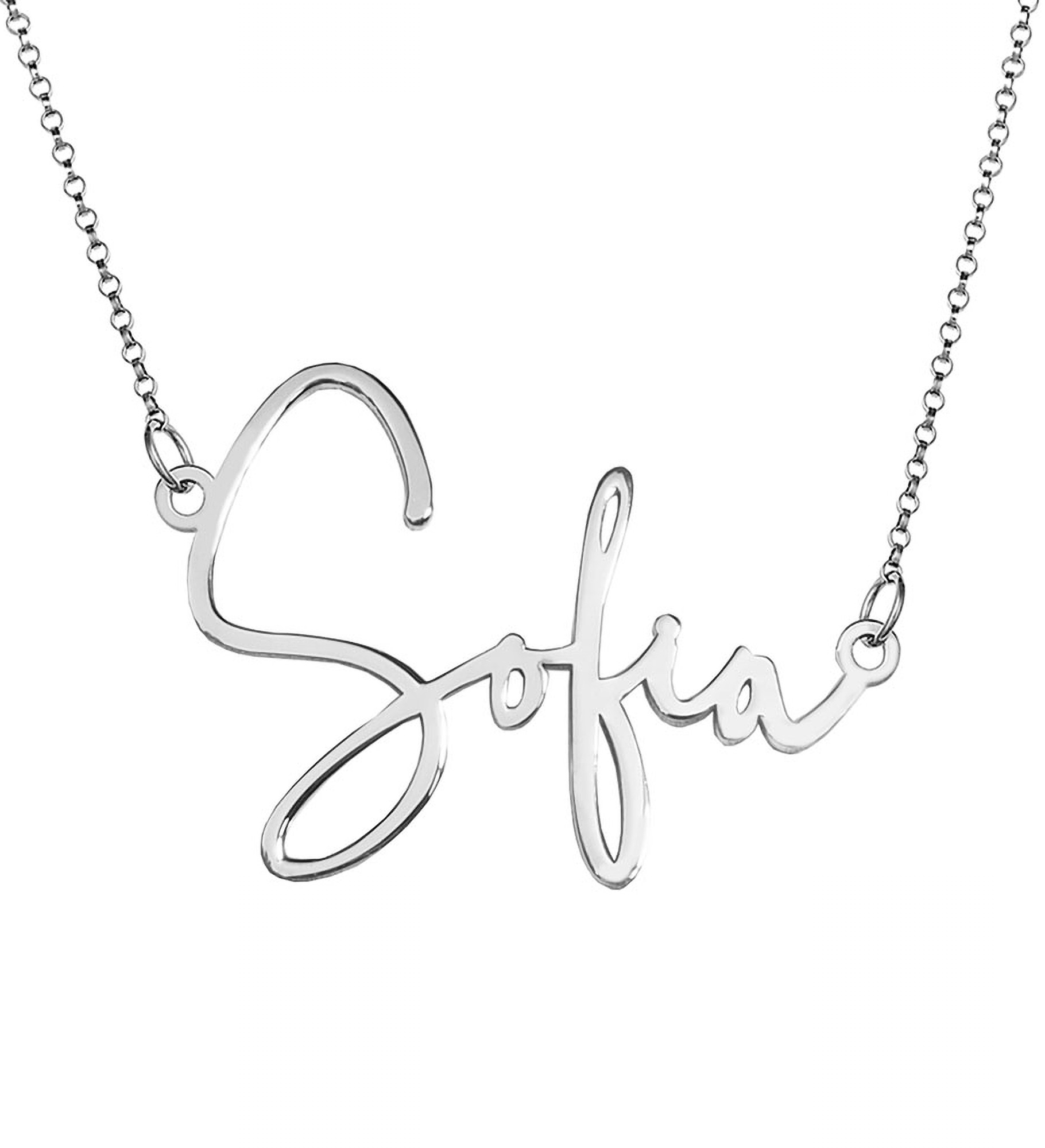 Personalized Modern Script Name Necklace