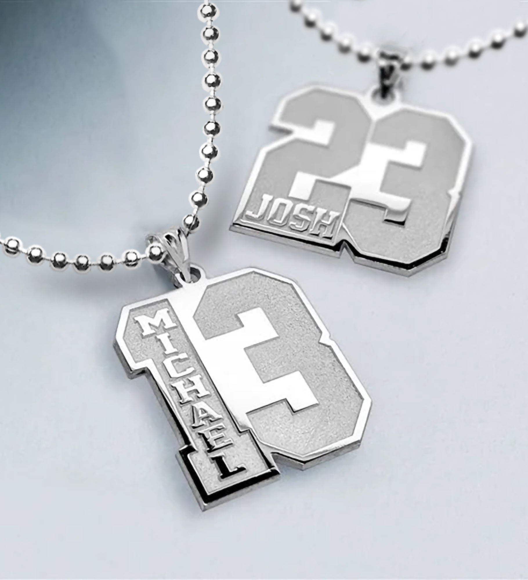 Personalized Number Pendant with Name