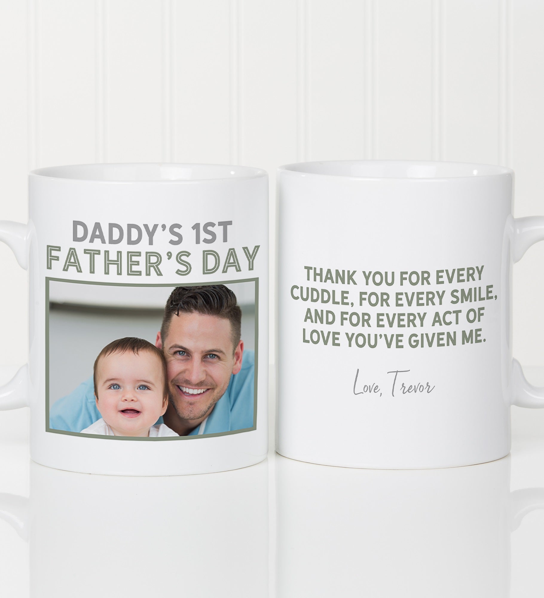 First Father's Day Personalized 30 oz. Oversized Coffee Mug