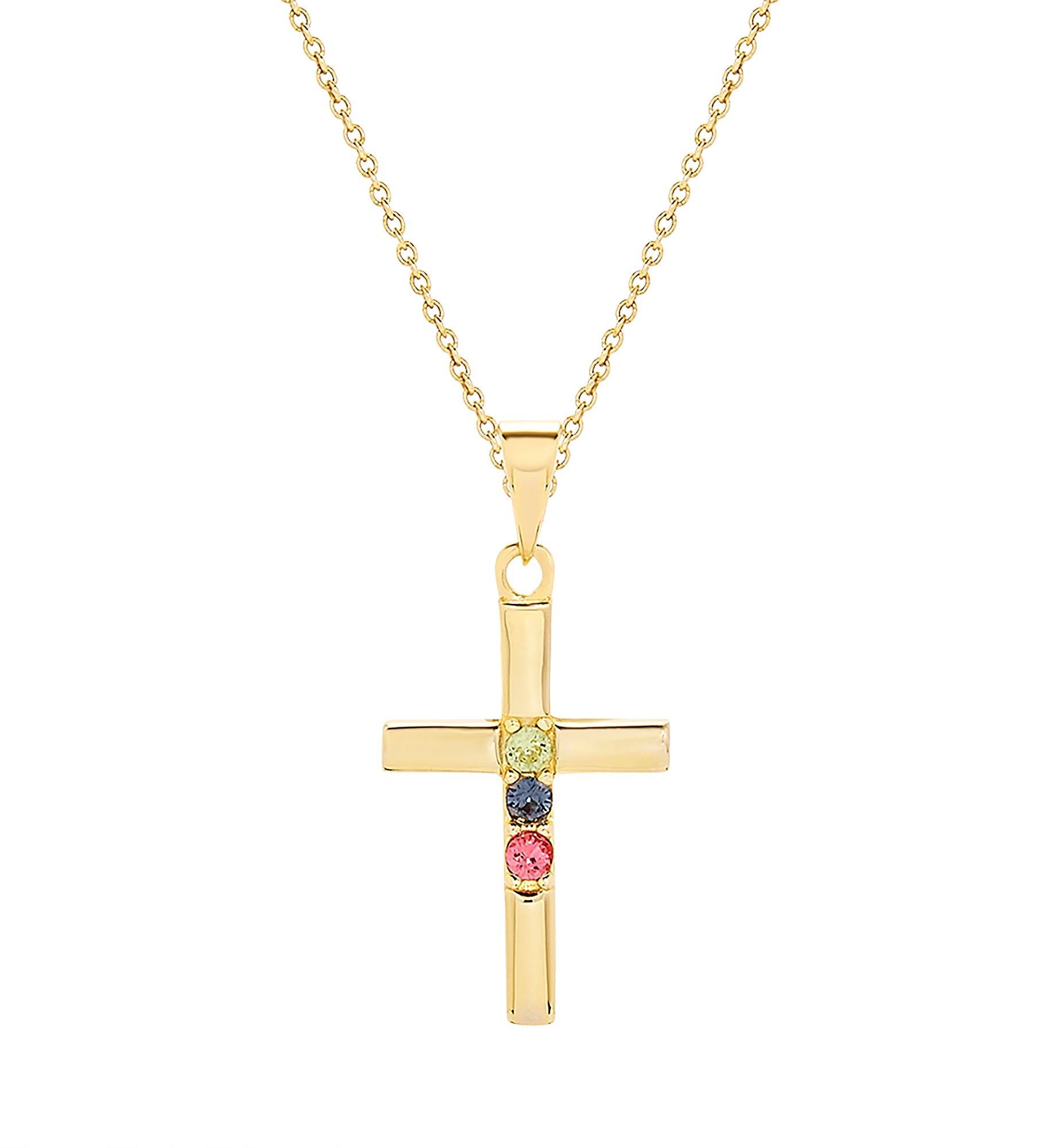 Cross Birthstone Custom Pendant