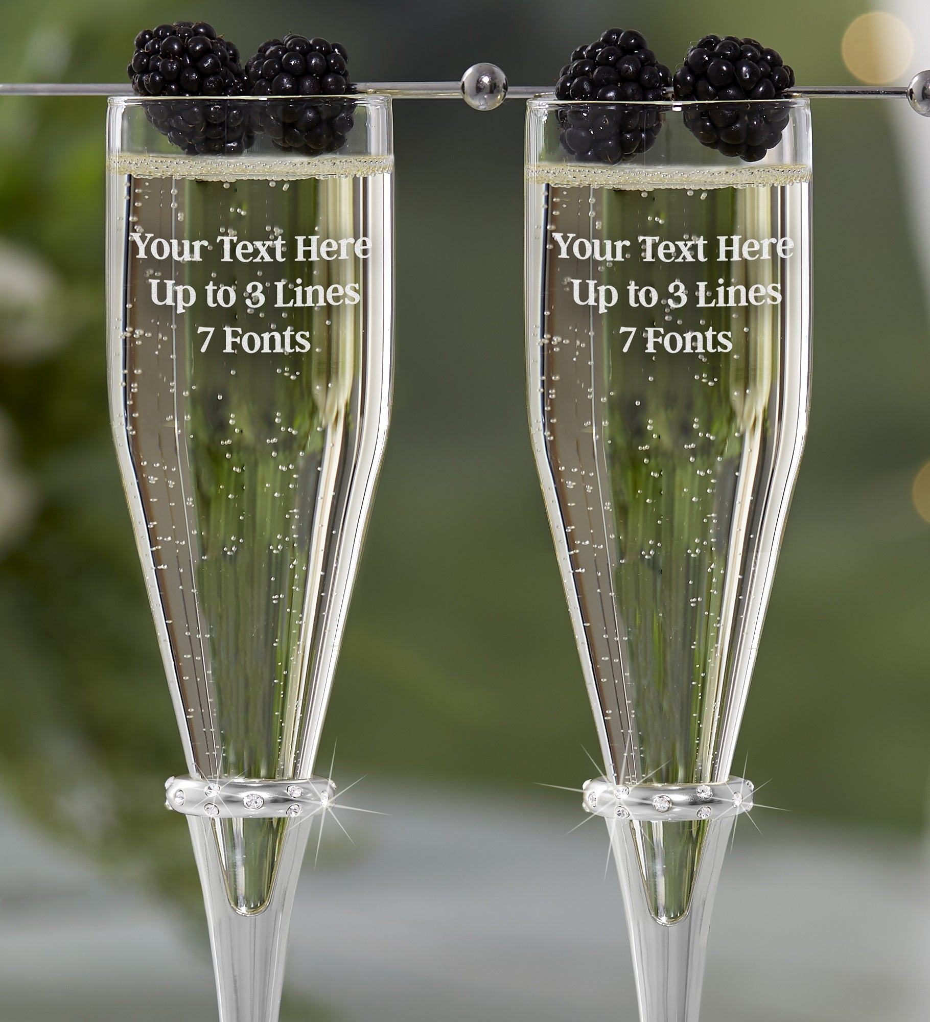 Lenox® Devotion Engraved Message Champagne Flute Set