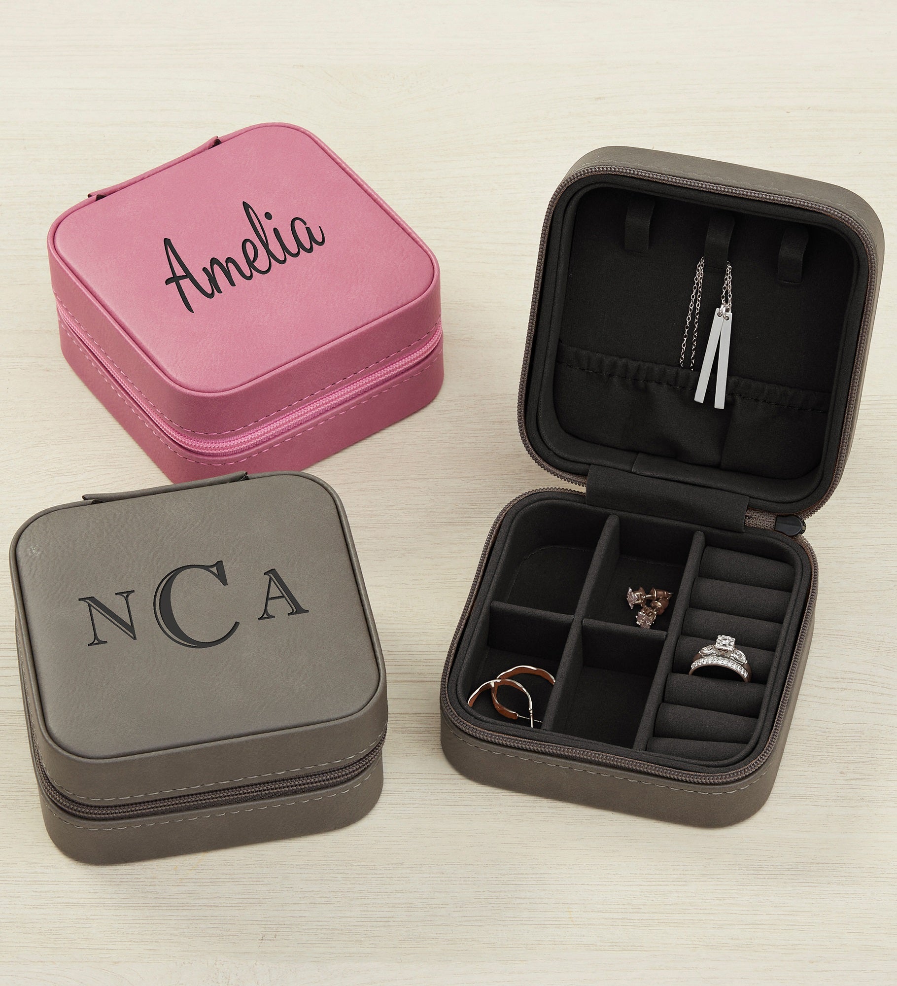 Classic Celebrations Personalized Leatherette Jewelry Case