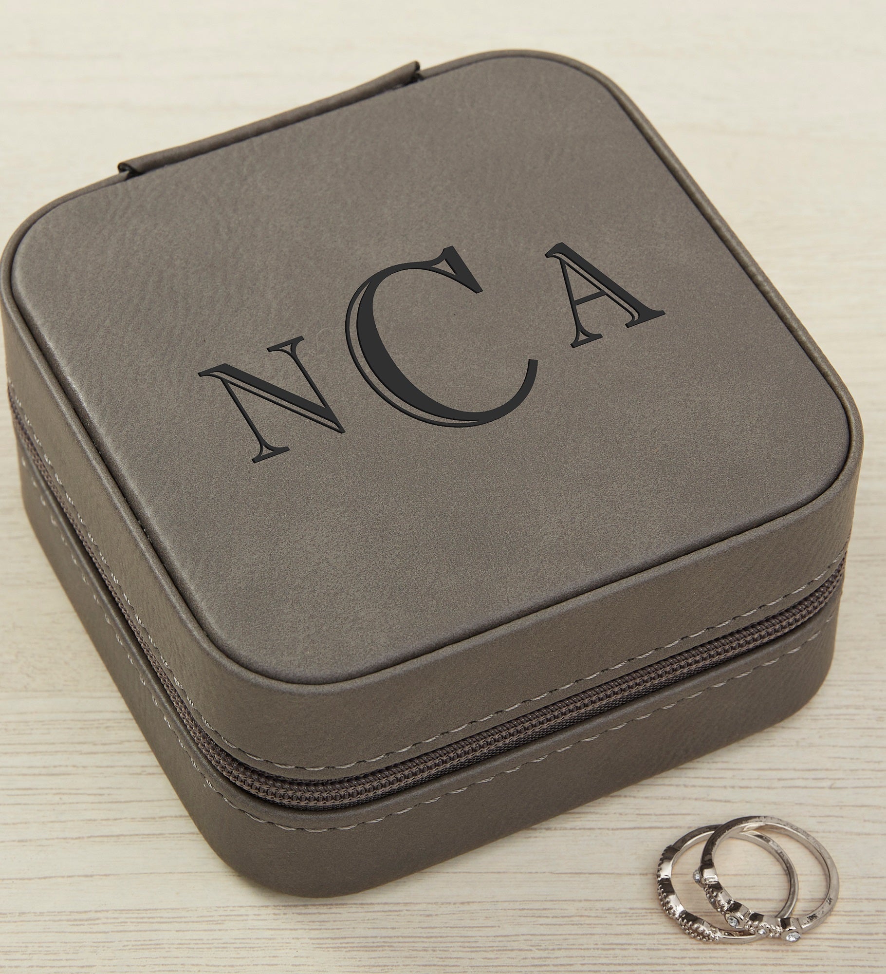 Classic Celebrations Personalized Leatherette Jewelry Case