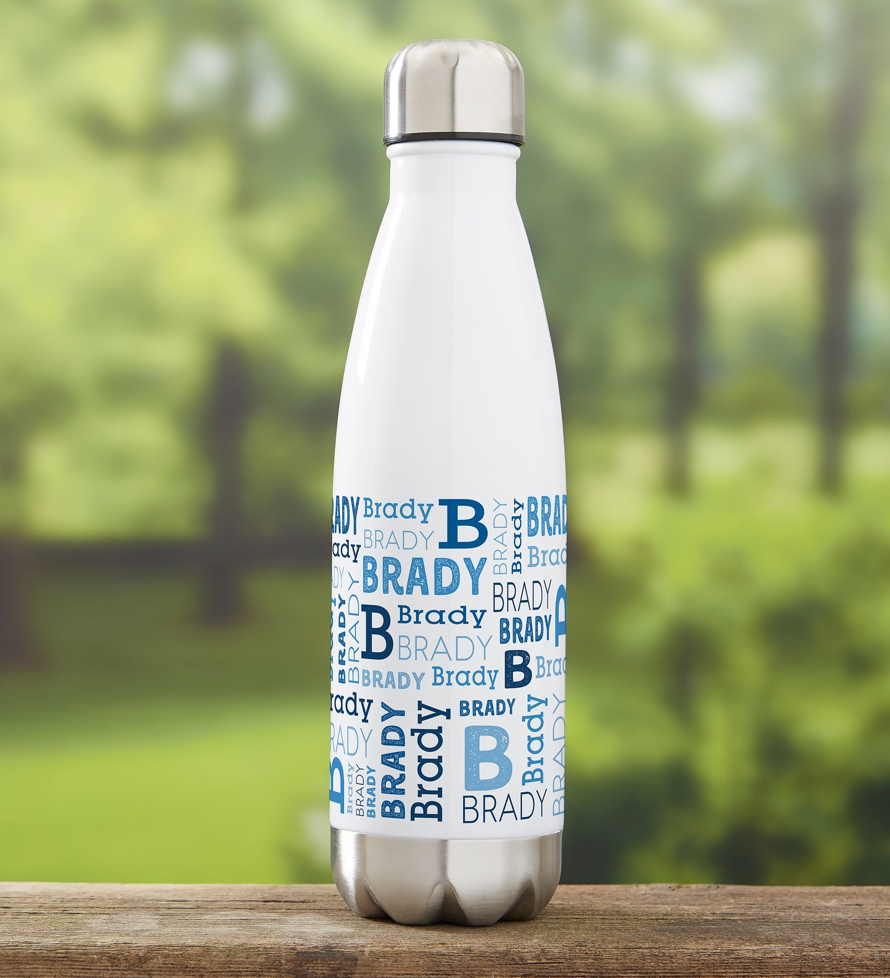 Trendy Repeating Name Personalized Insulated Water Bottle