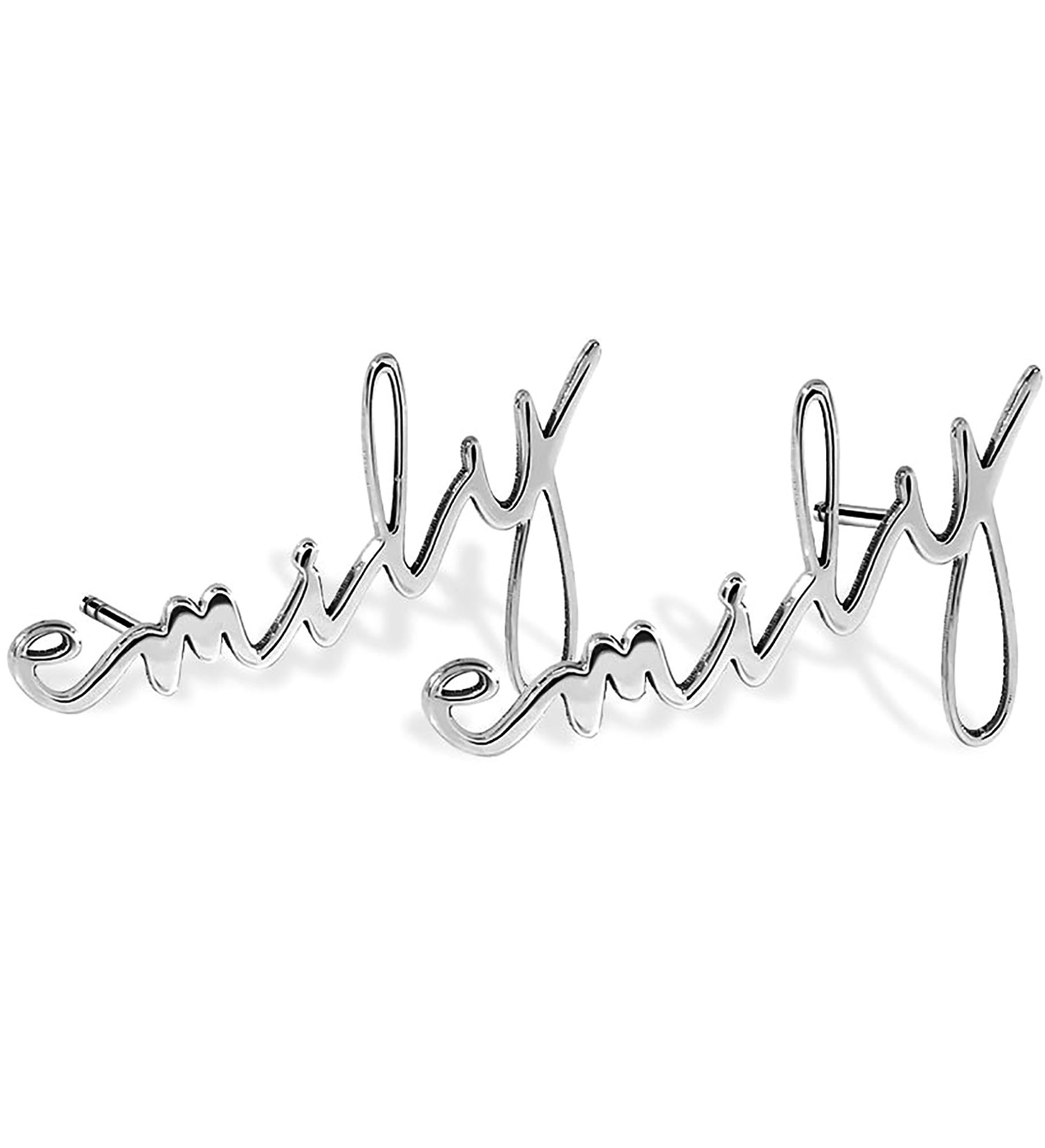 Personalized Minimalist Script Name Earrings