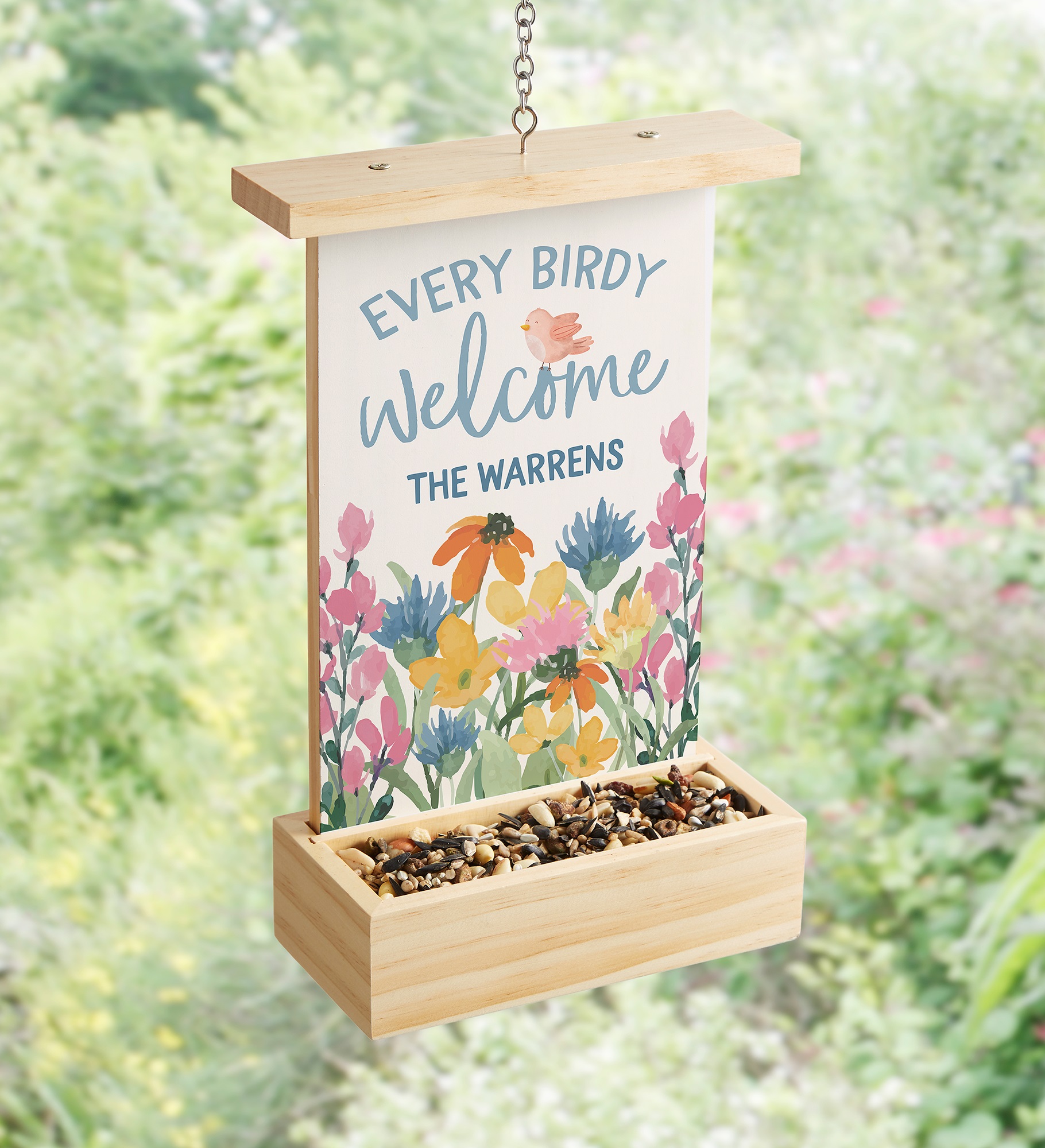 Every Birdy Welcome Personalized Bird Feeder