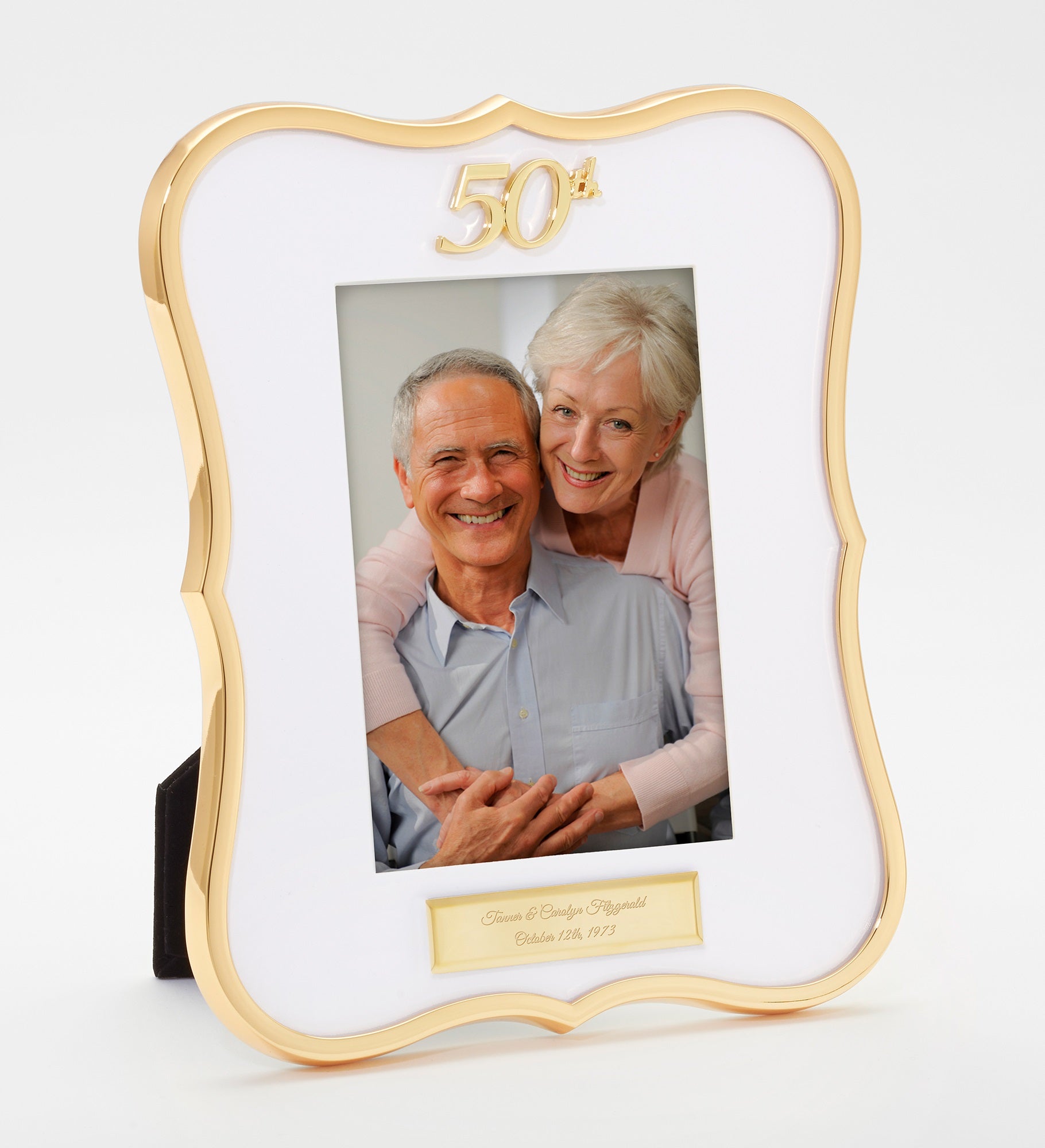 Engraved Golden 50th Anniversary Picture Frame