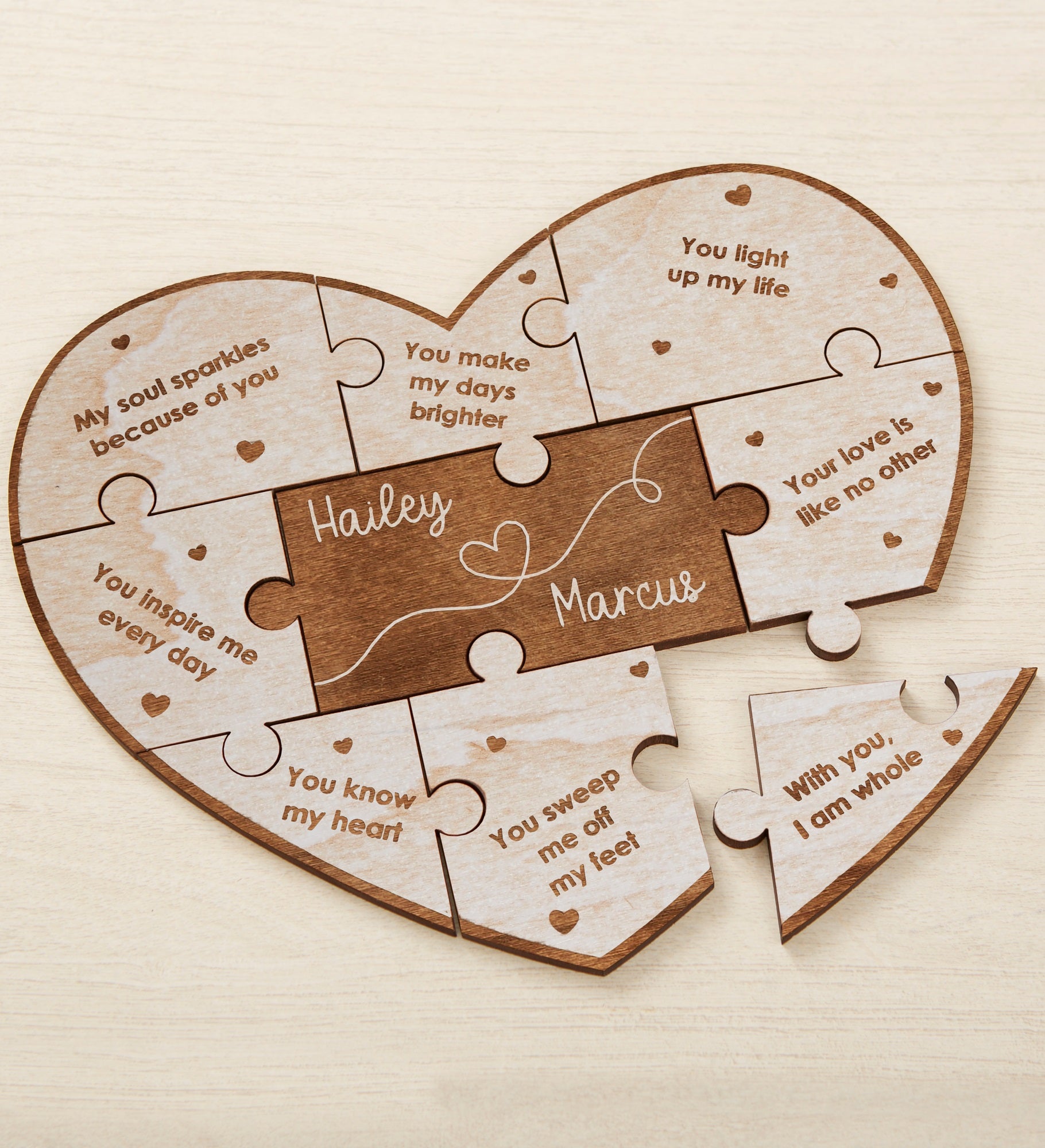 Reasons I Love You Personalized Wood Puzzle