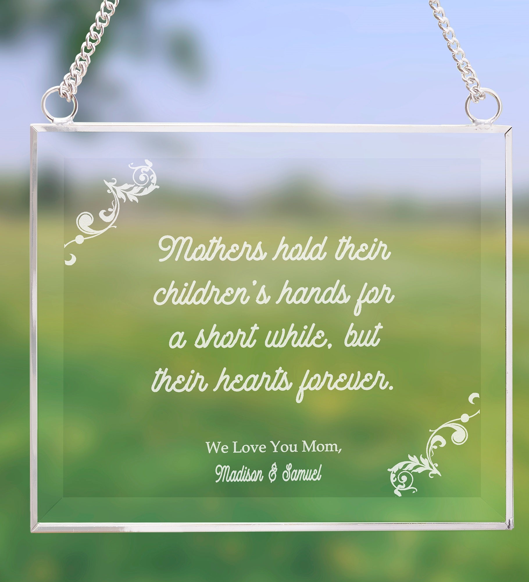 Dear Mom Personalized Glass Suncatcher