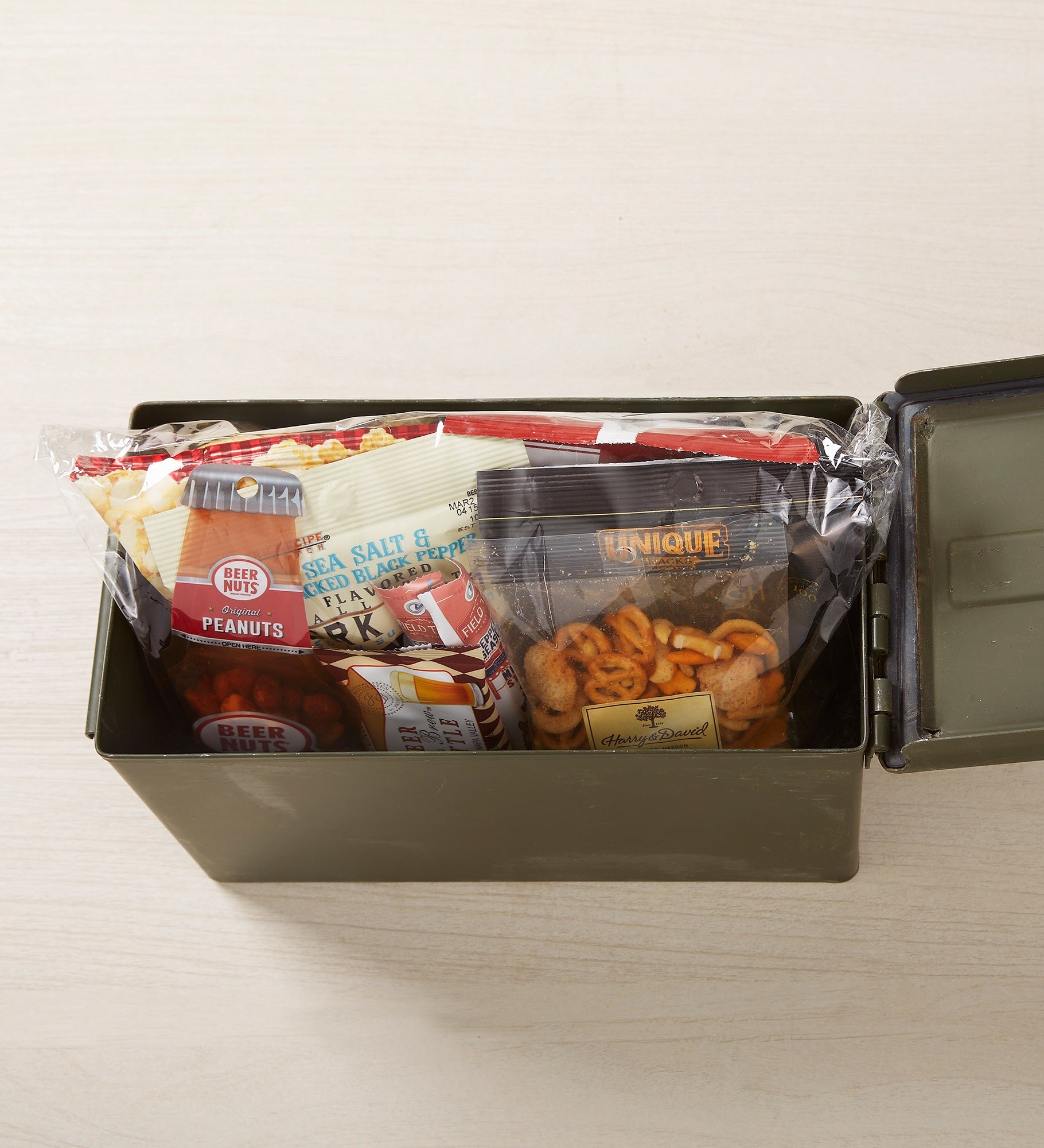 Personalized Hunting Ammo Box with Snack Gift Set