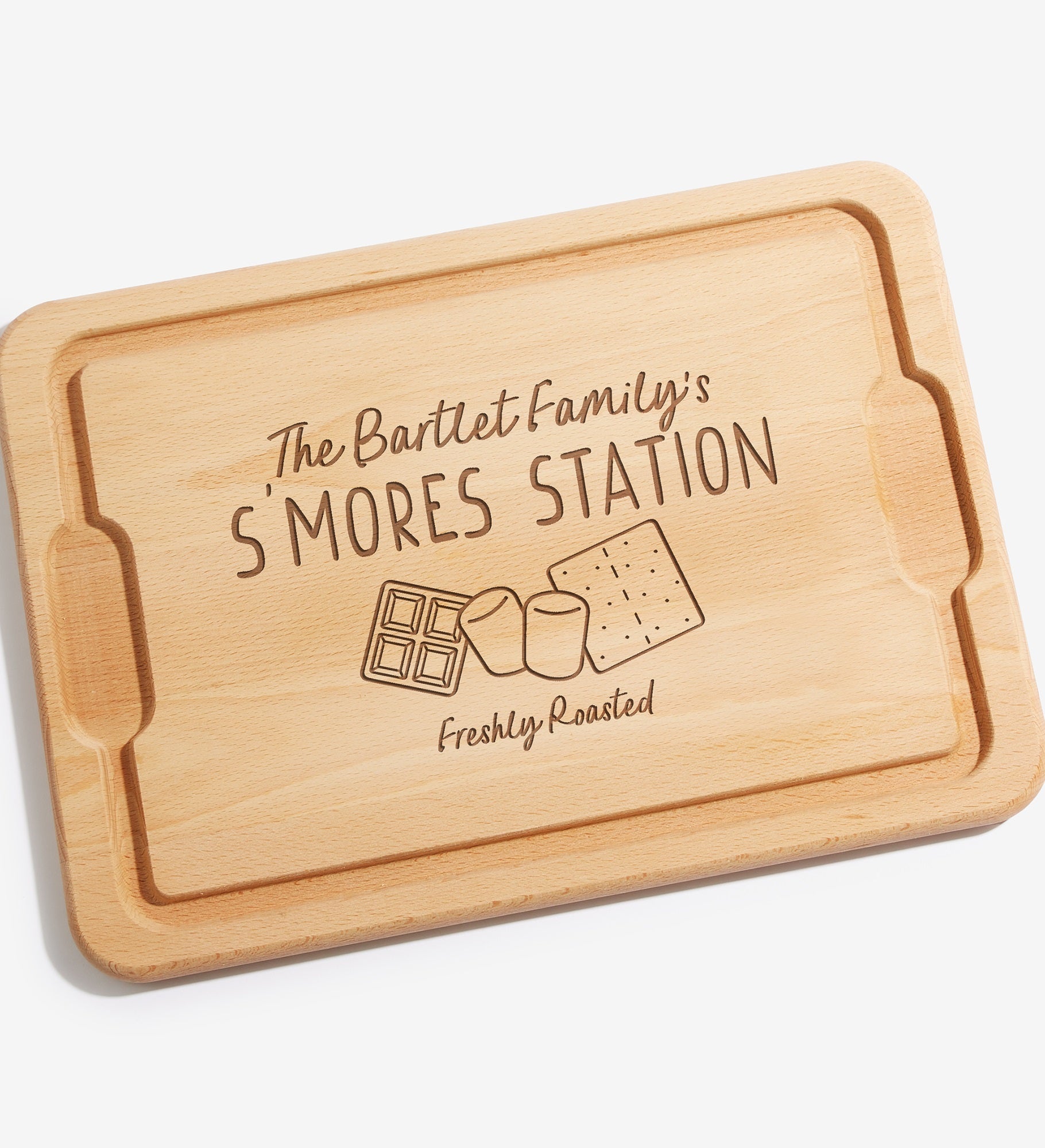S'mores Station Personalized Hardwood Charcuterie Board