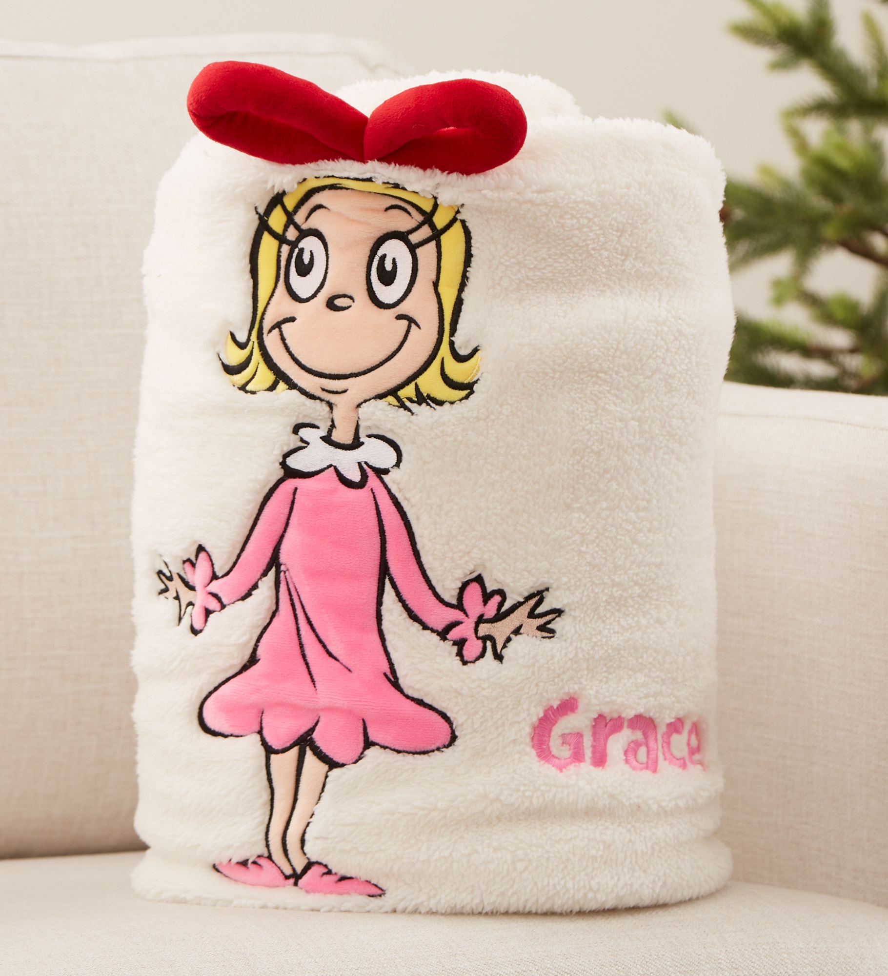 The Grinch Cindy Lou Personalized Fleece Blanket