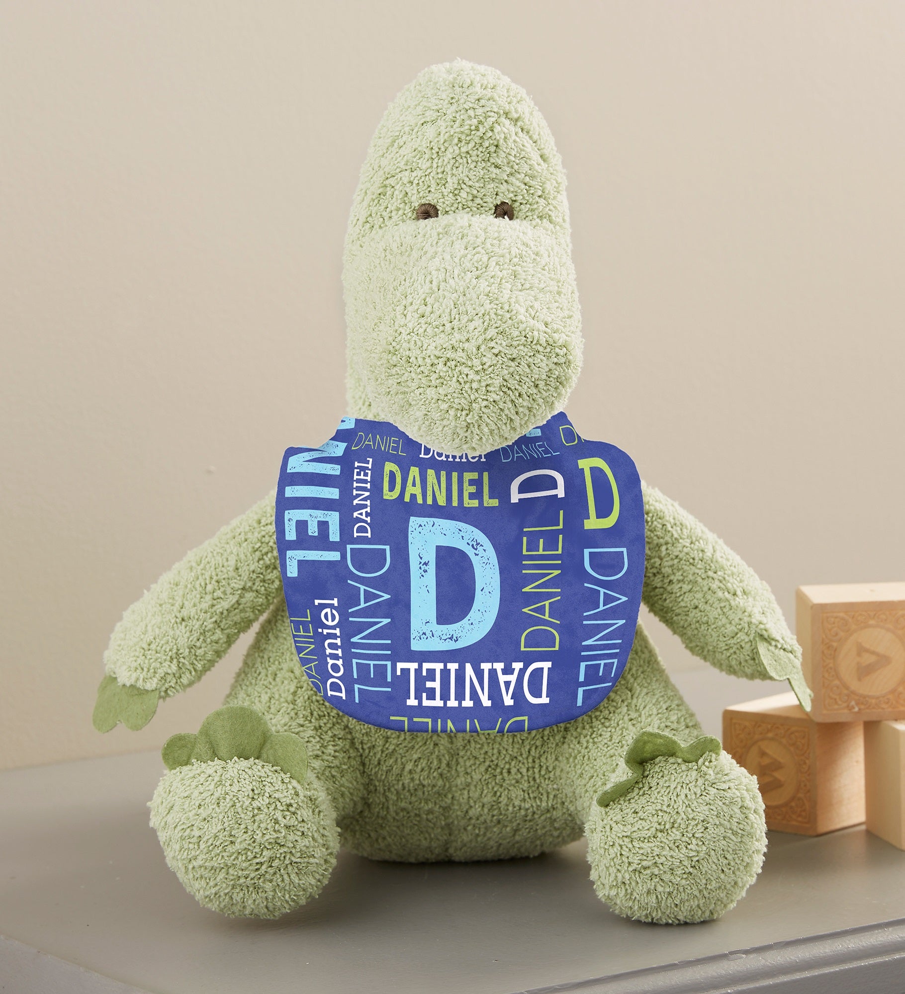 Repeating Name Personalized Plush Dinosaur 