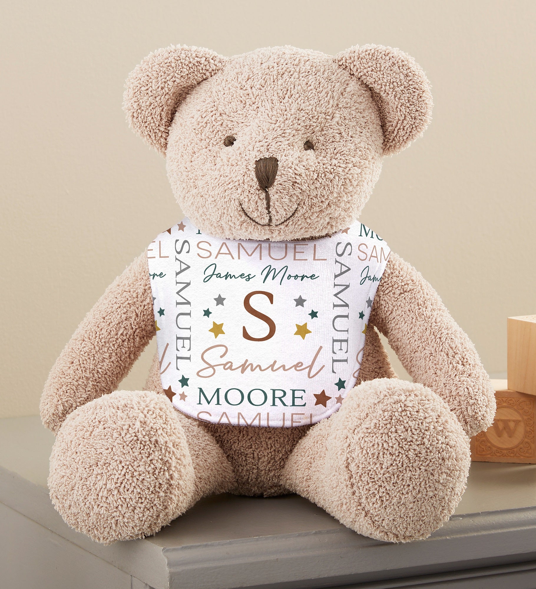 Star Struck Baby Boy Personalized Plush Teddy Bear