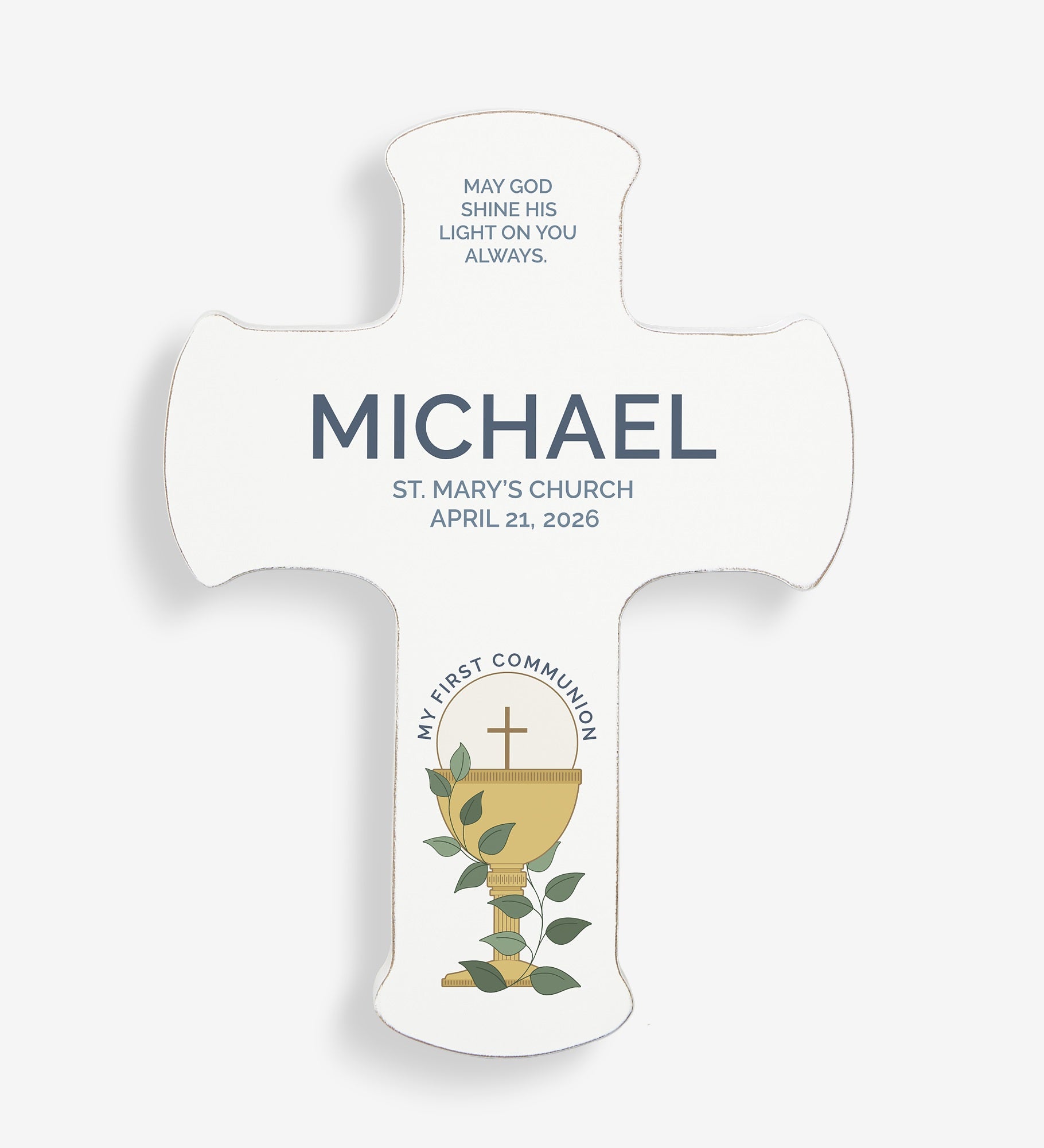 First Communion Icons Personalized Cross