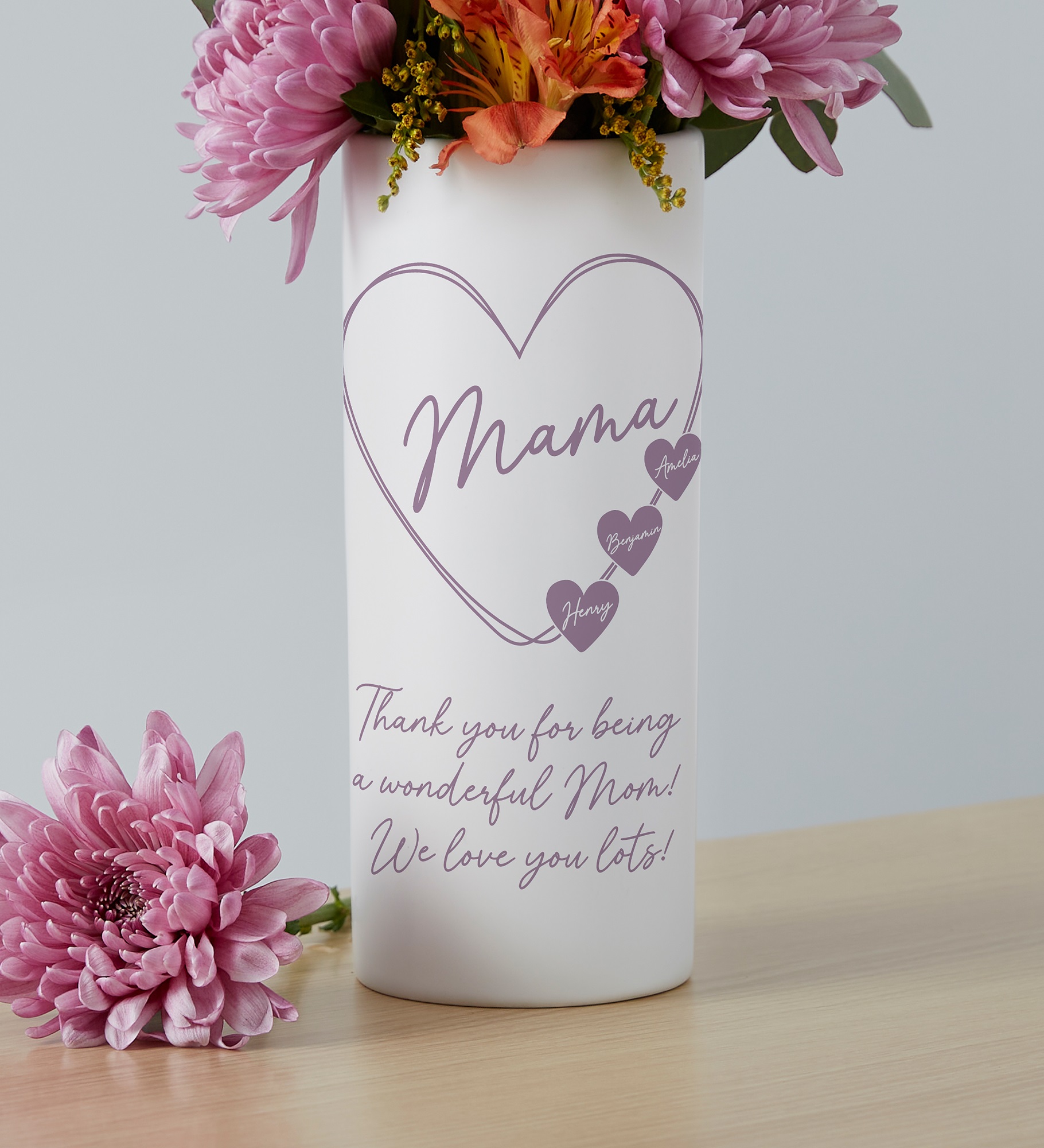 A Mother's Heart Personalized Ceramic Vase