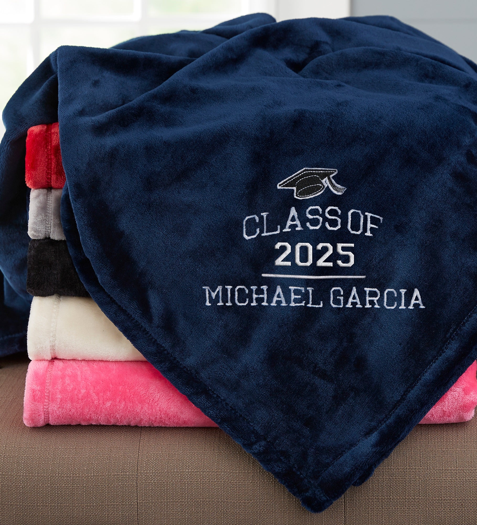 The Graduate Embroidered Fleece Blanket