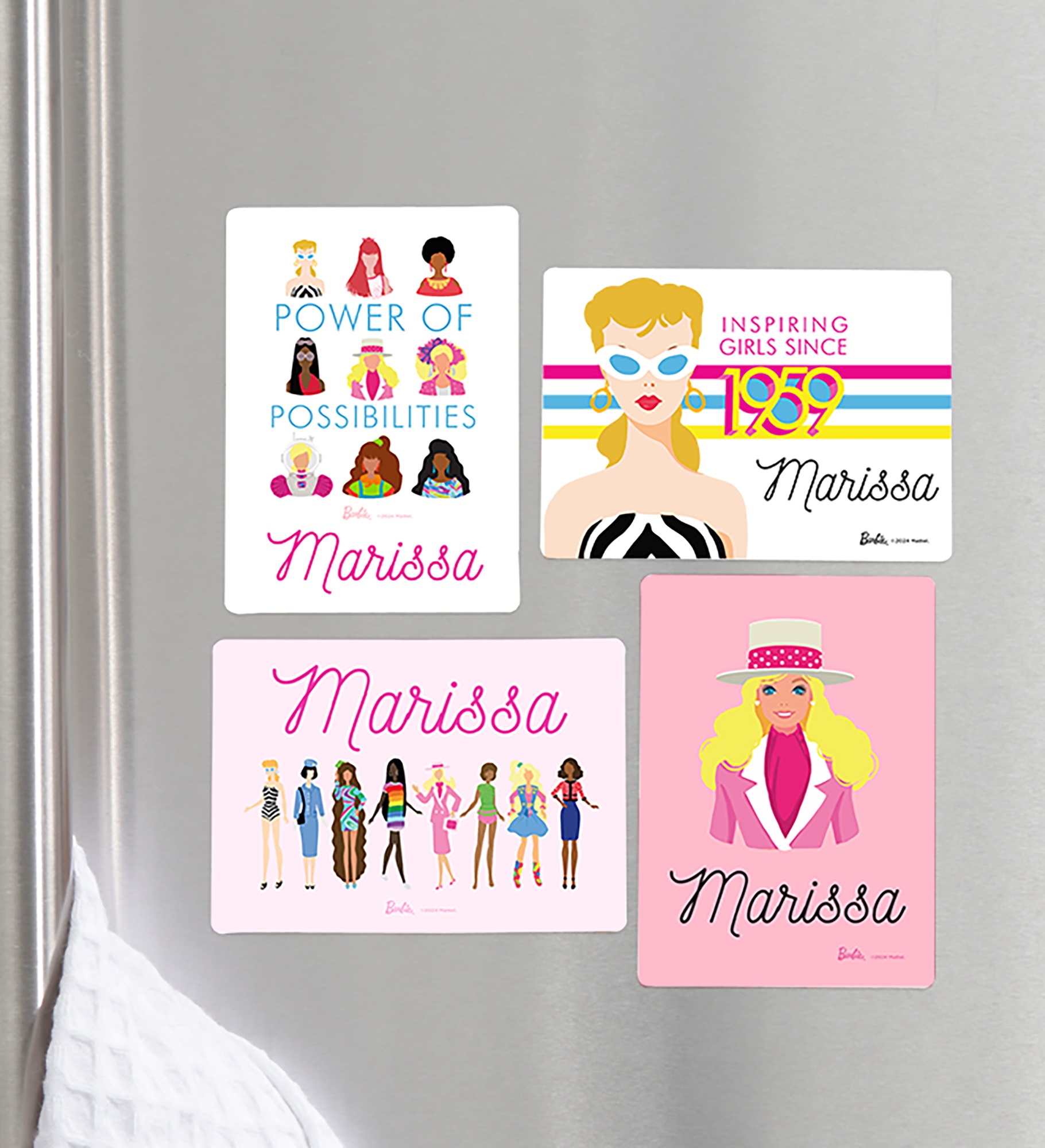 Barbie™ Heritage Collection Personalized Magnet Set of 4