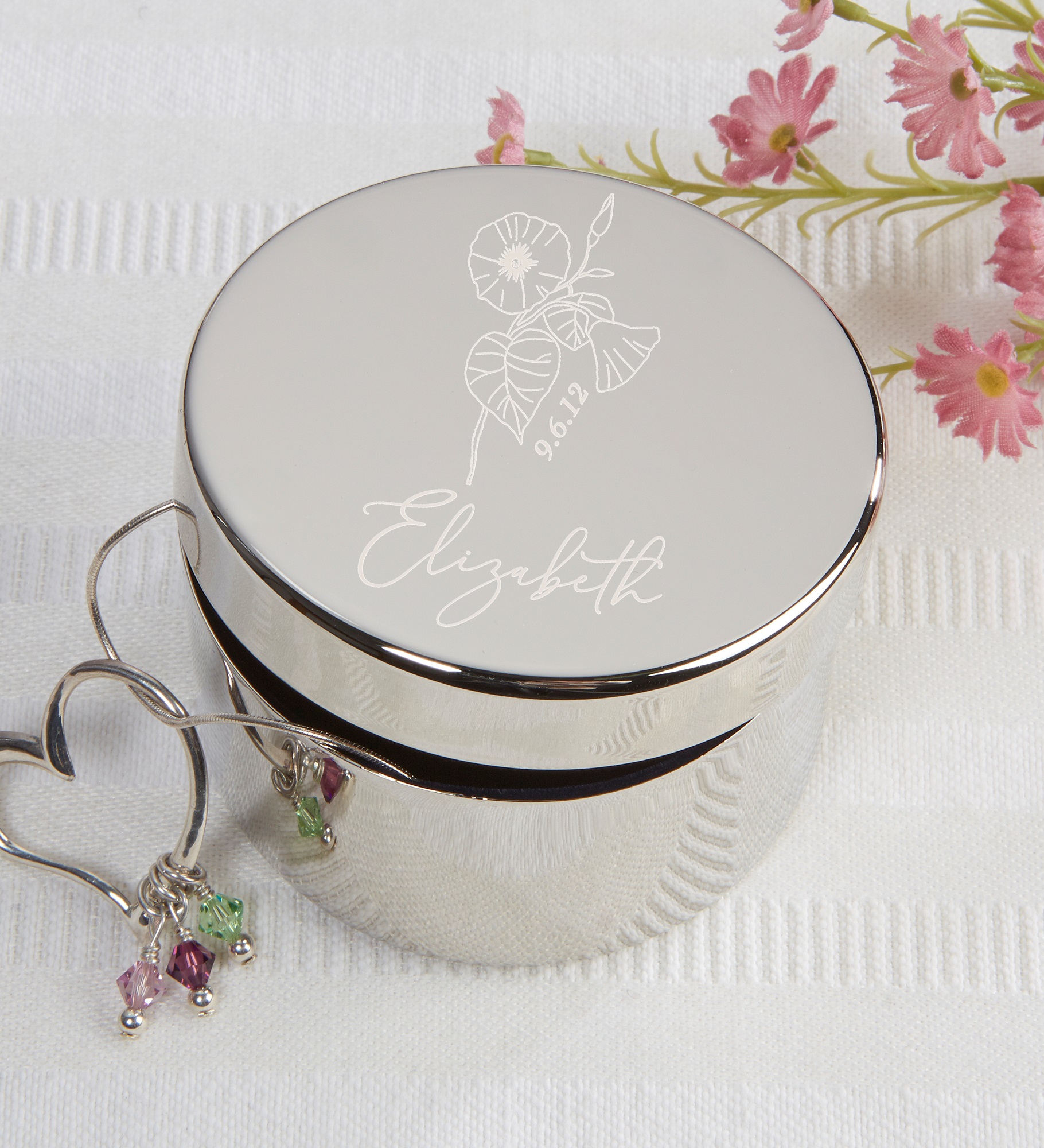 Birth Month Flower Personalized Keepsake Box