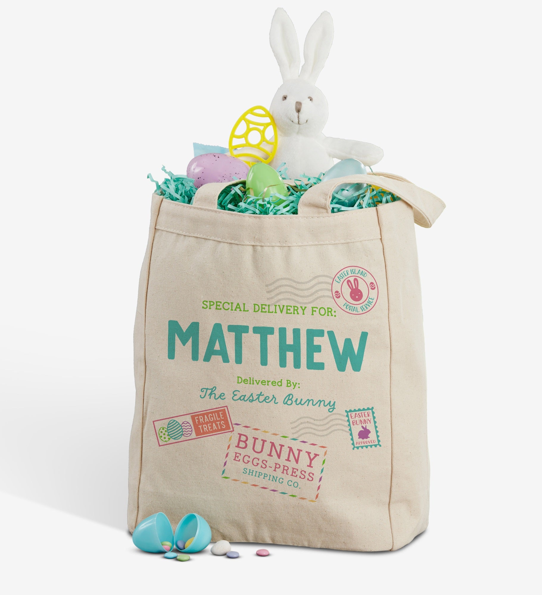 Special Delivery Personalized Easter Canvas Tote Bags