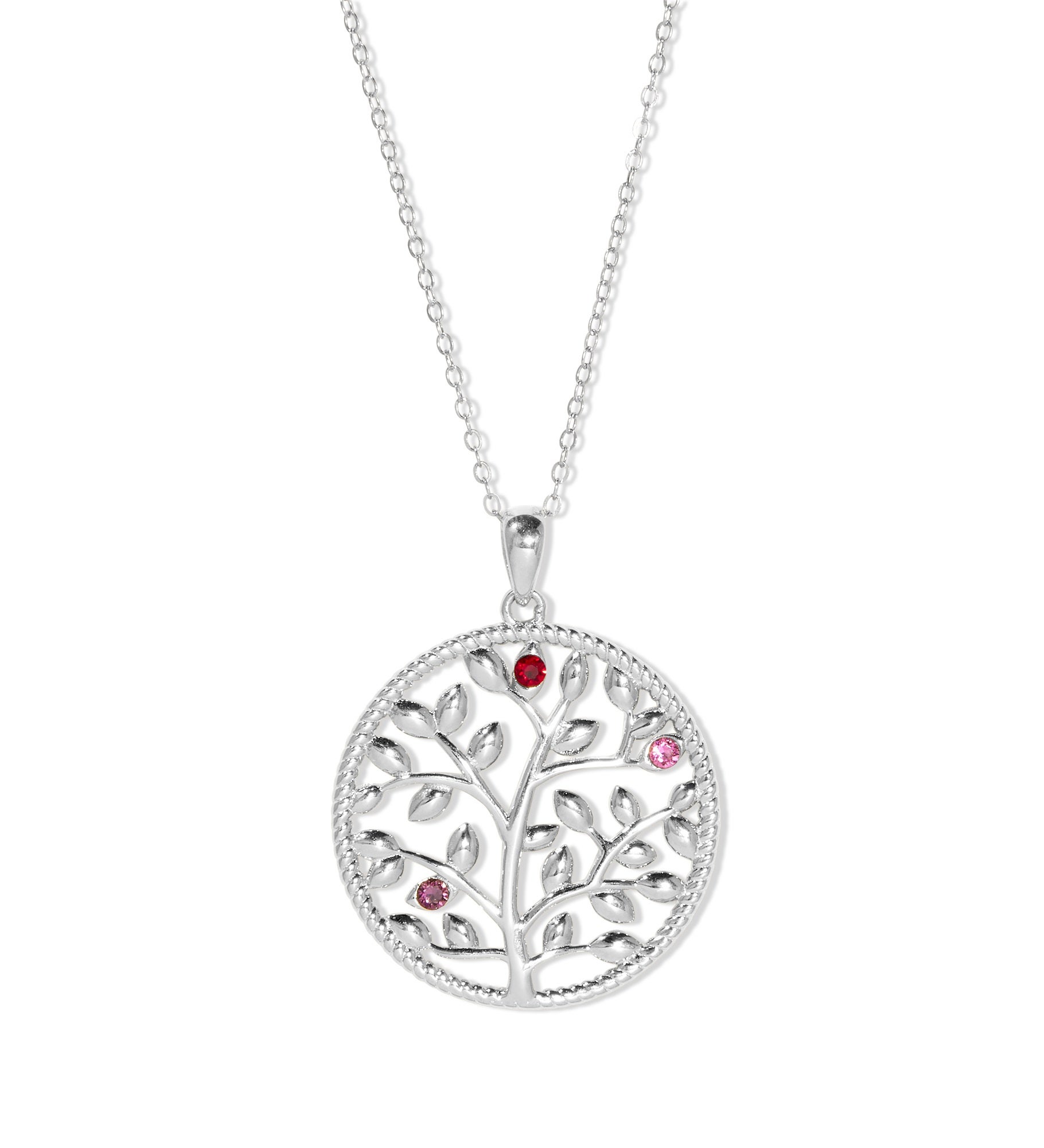 Custom Family Tree Birthstone Necklace