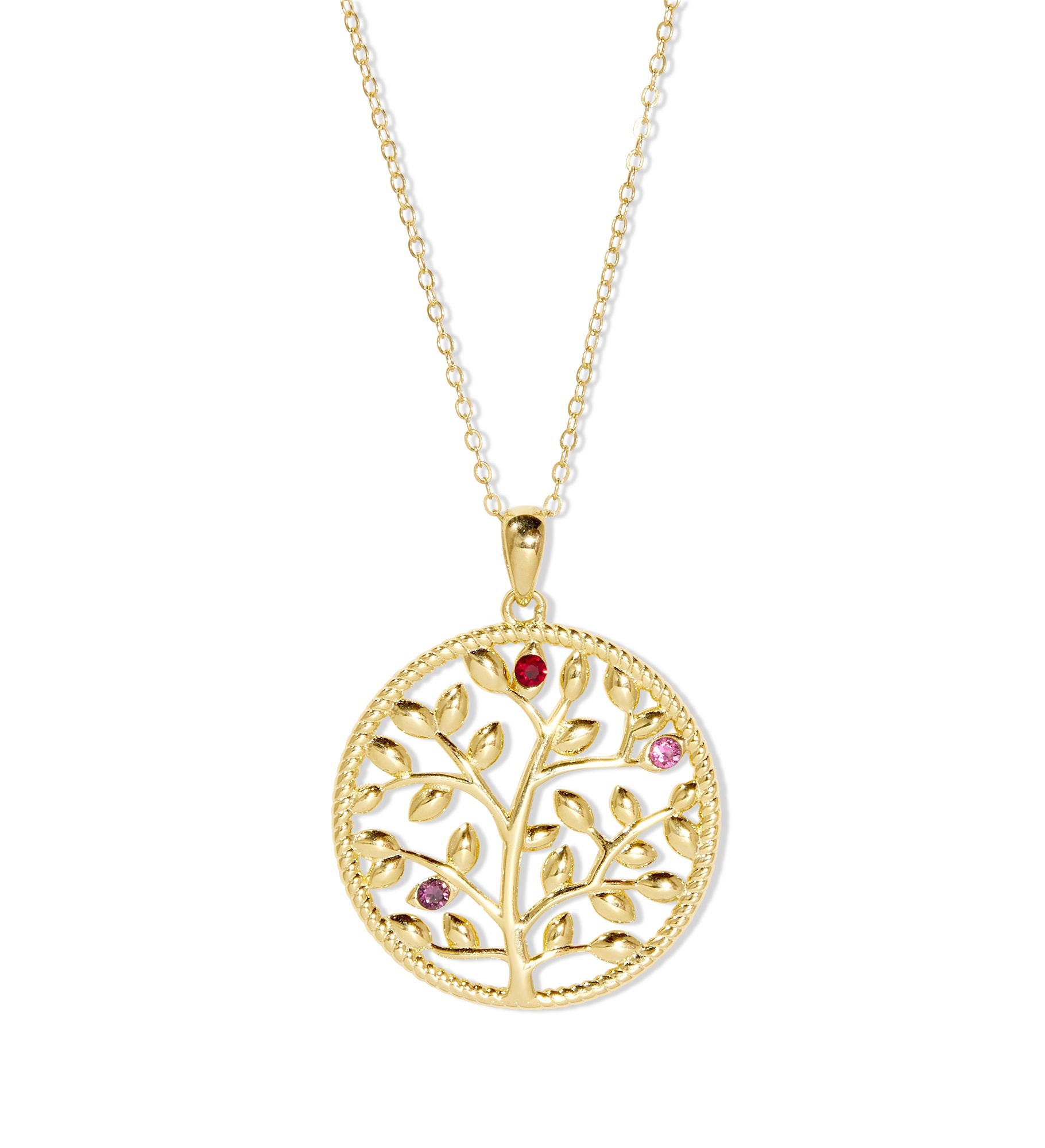 Custom Family Tree Birthstone Necklace