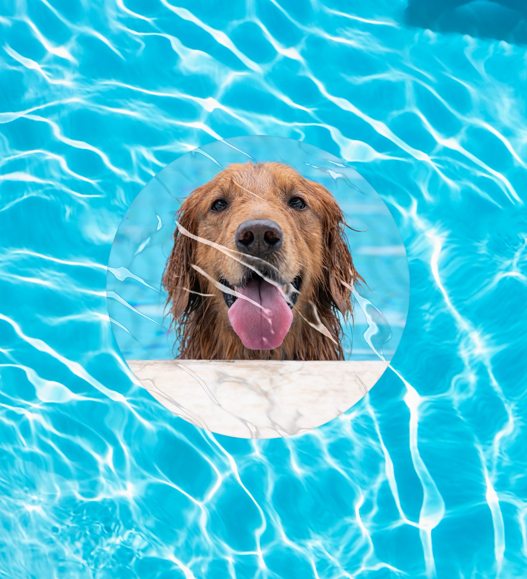 Personalized Photo Vinyl Round Pool Mat