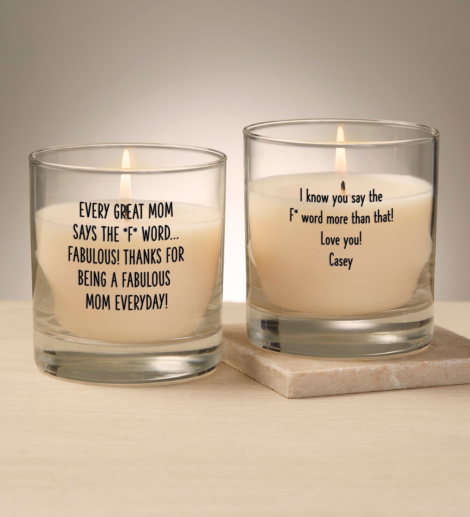 Every Great Mom Personalized 8oz Glass Candle