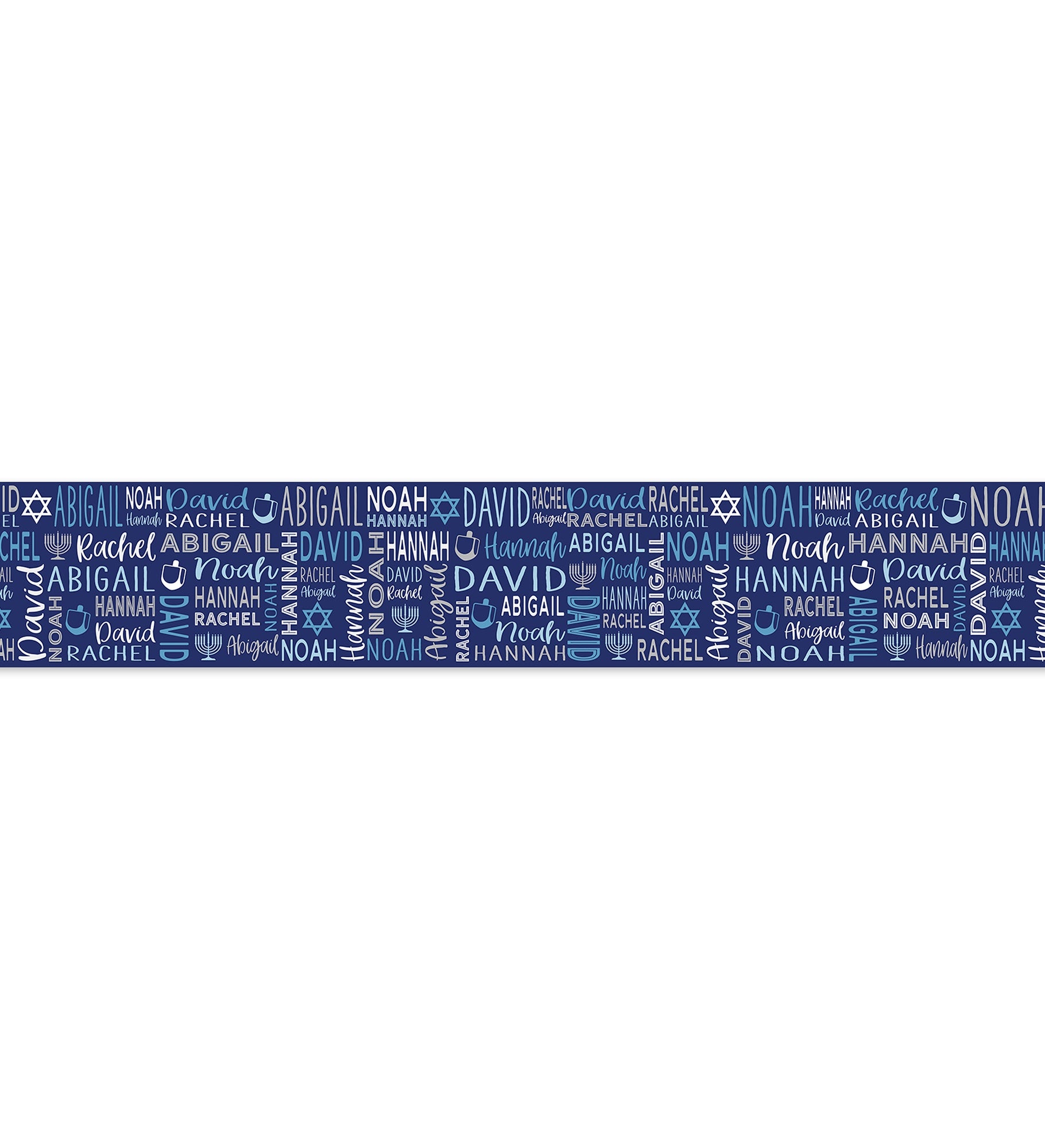 Hanukkah Repeating Name Personalized Table Runner