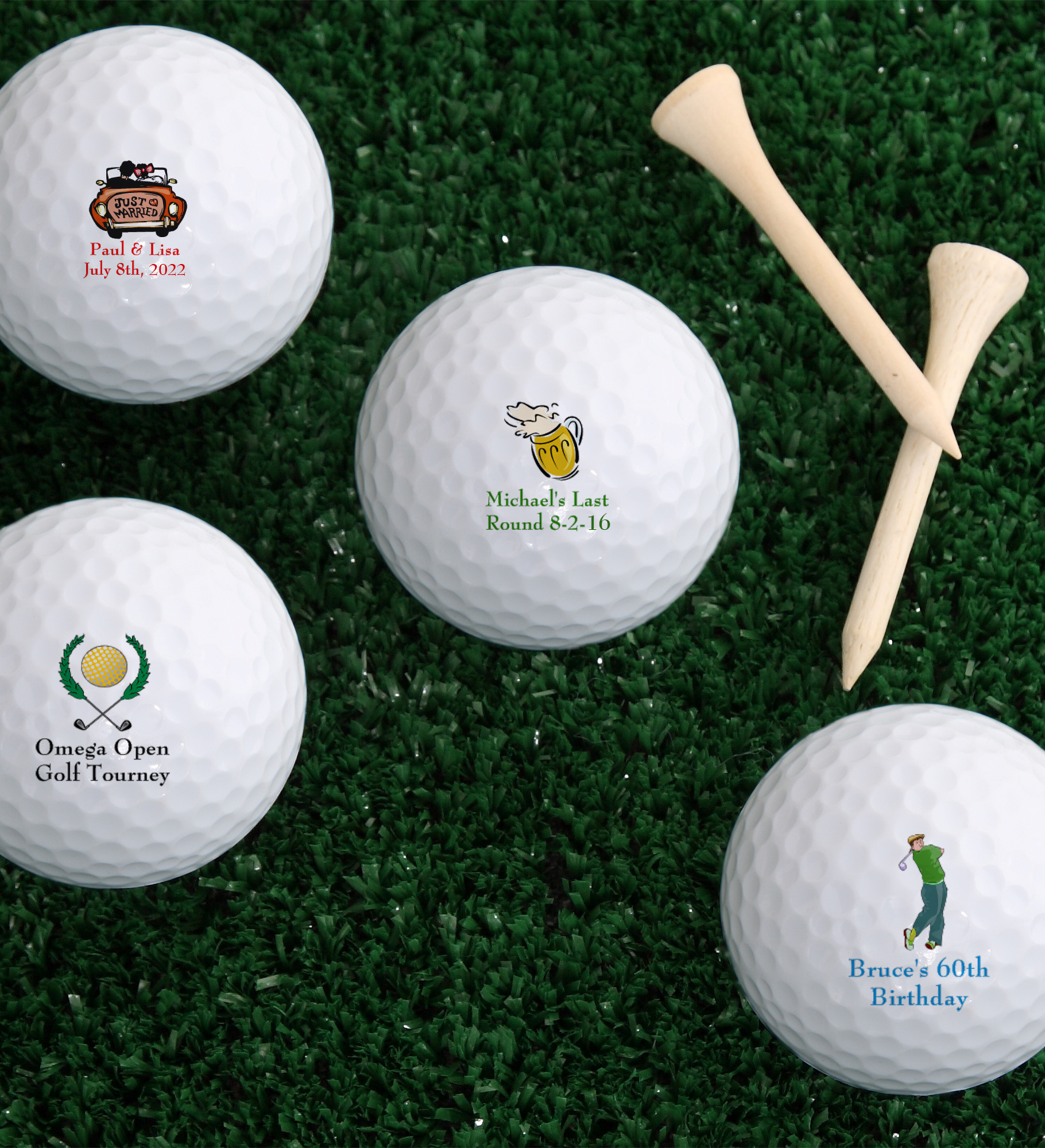 You Design It Personalized Golf Ball Set of 12