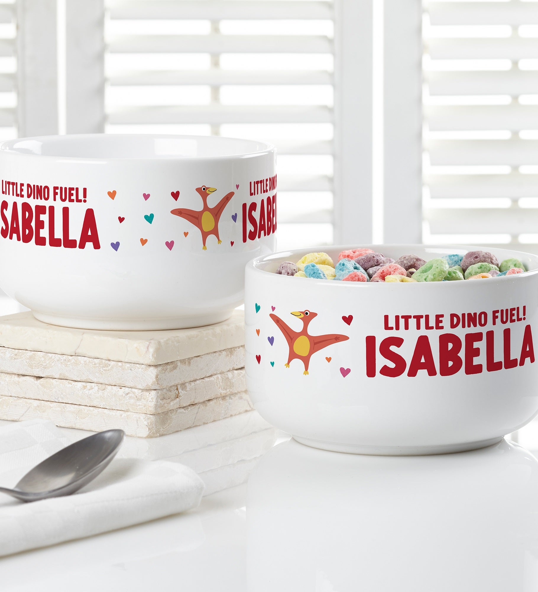 Dino Mite Personalized 14 oz. Kids Cereal Bowl
