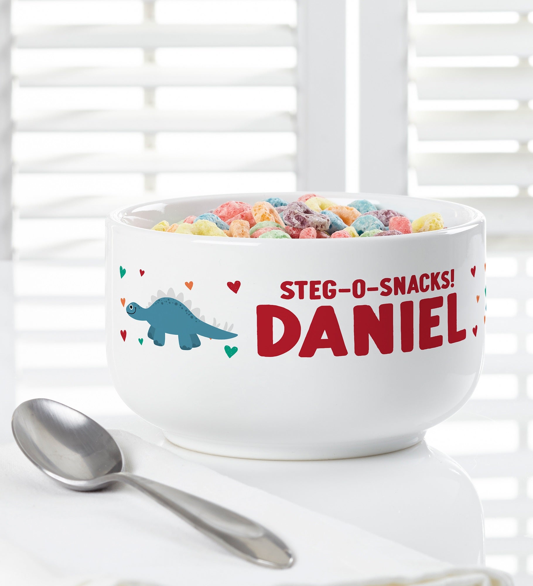 Dino Mite Personalized 14 oz. Kids Cereal Bowl